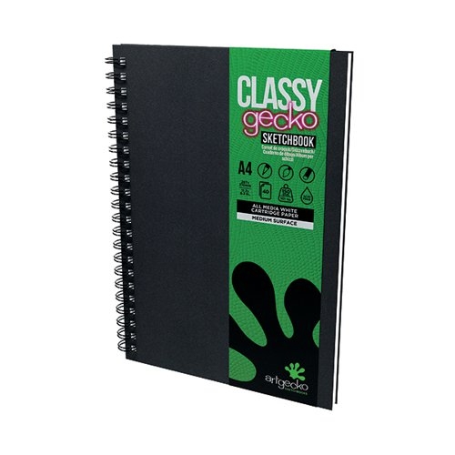 SKETCH BOOK, Artgecko A4 All Media T/Wire150gsm 40lv [Packs Only]