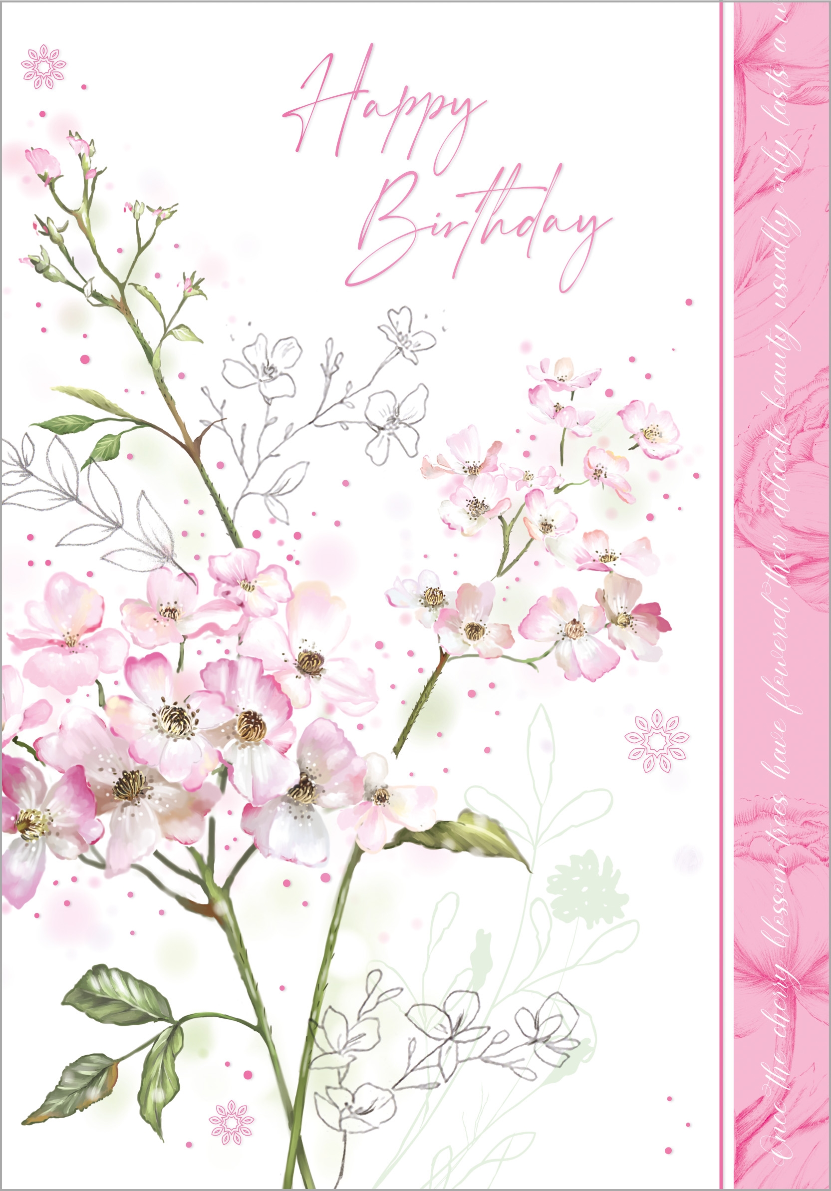 BIRTHDAY CARDS,6`s Multiflora Rose