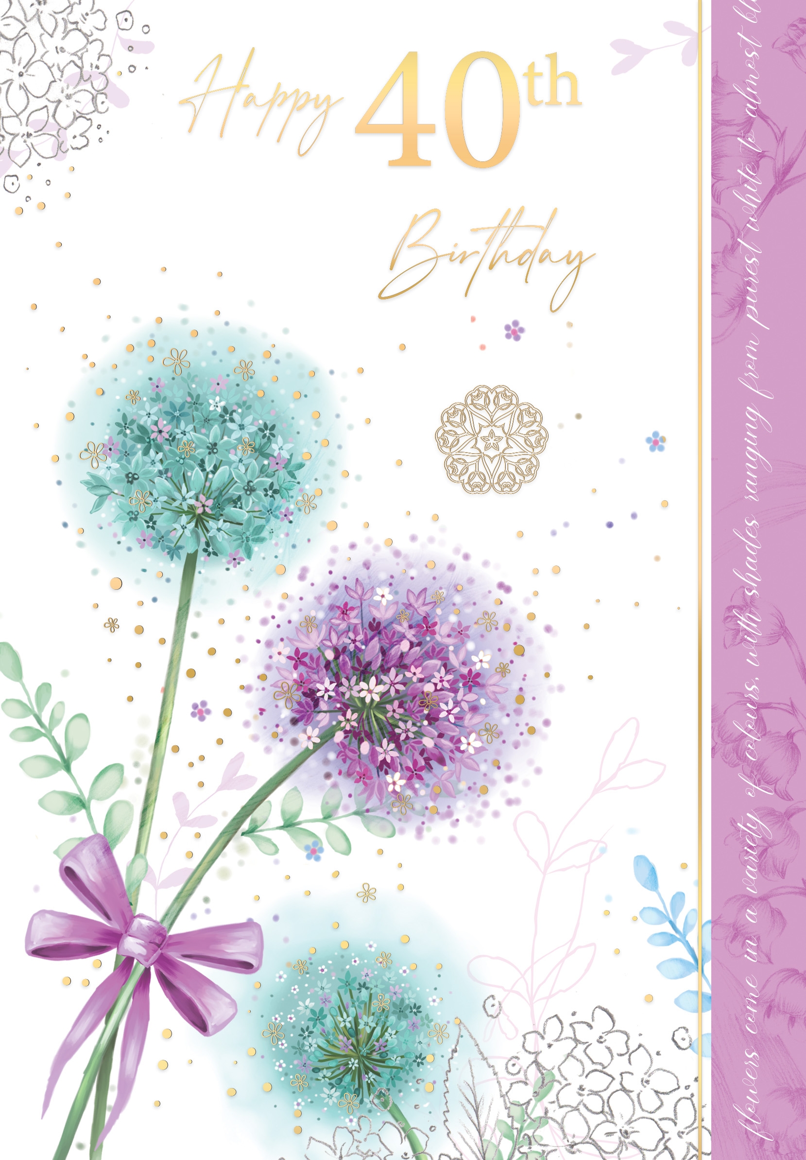 AGE 40 CARDS,Female 6`s Alliums