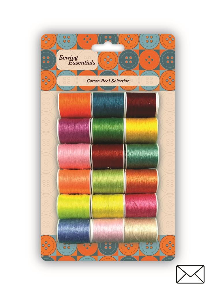 SEWING THREAD, Cotton 18`s Assorted Colours I/cd [Splittable]