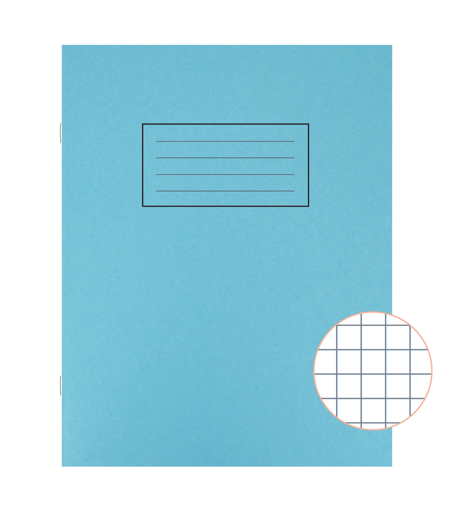 EXERCISE BOOK, 7mm Squared 9x7in 40lv Lt. Blue (Silvine) [Packs Only]