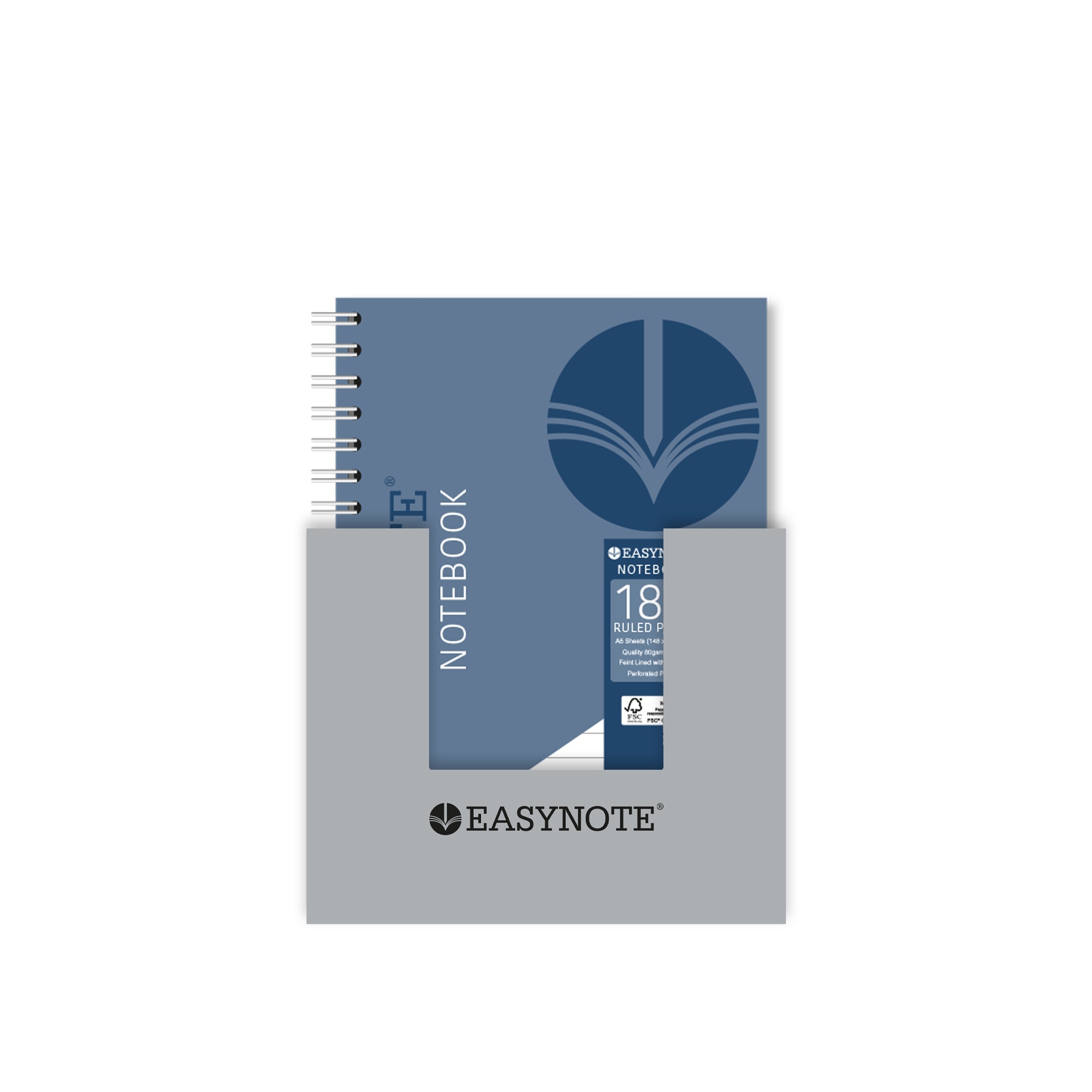 NOTEBOOK,Easynote,A5 Twin Wire Classic Colours 180pg [Splittable]