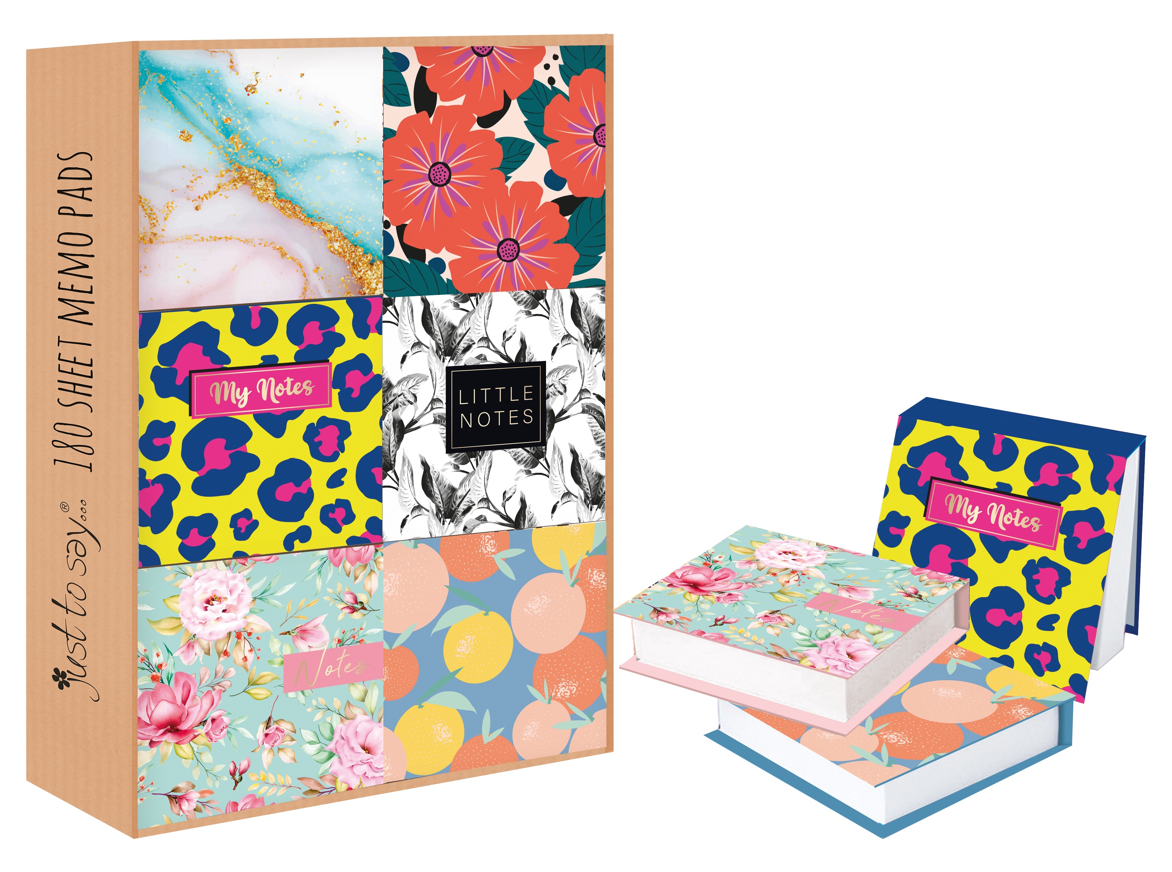 MEMO CUBE,Illustrated 180 Sheets Assorted Designs [Splittable]