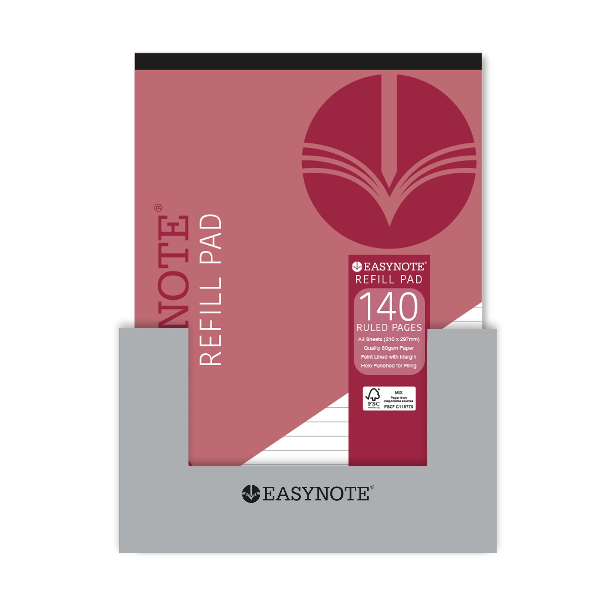 REFILL PAD,Easynote,A4 Classic Colours 140pg [Packs Only]