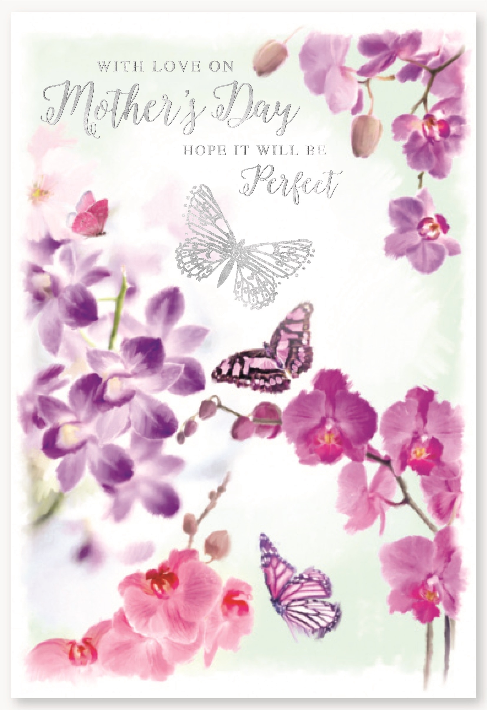 MOTHER`S DAY CARDS,Mother`s Day 6`s Floral Butterflies
