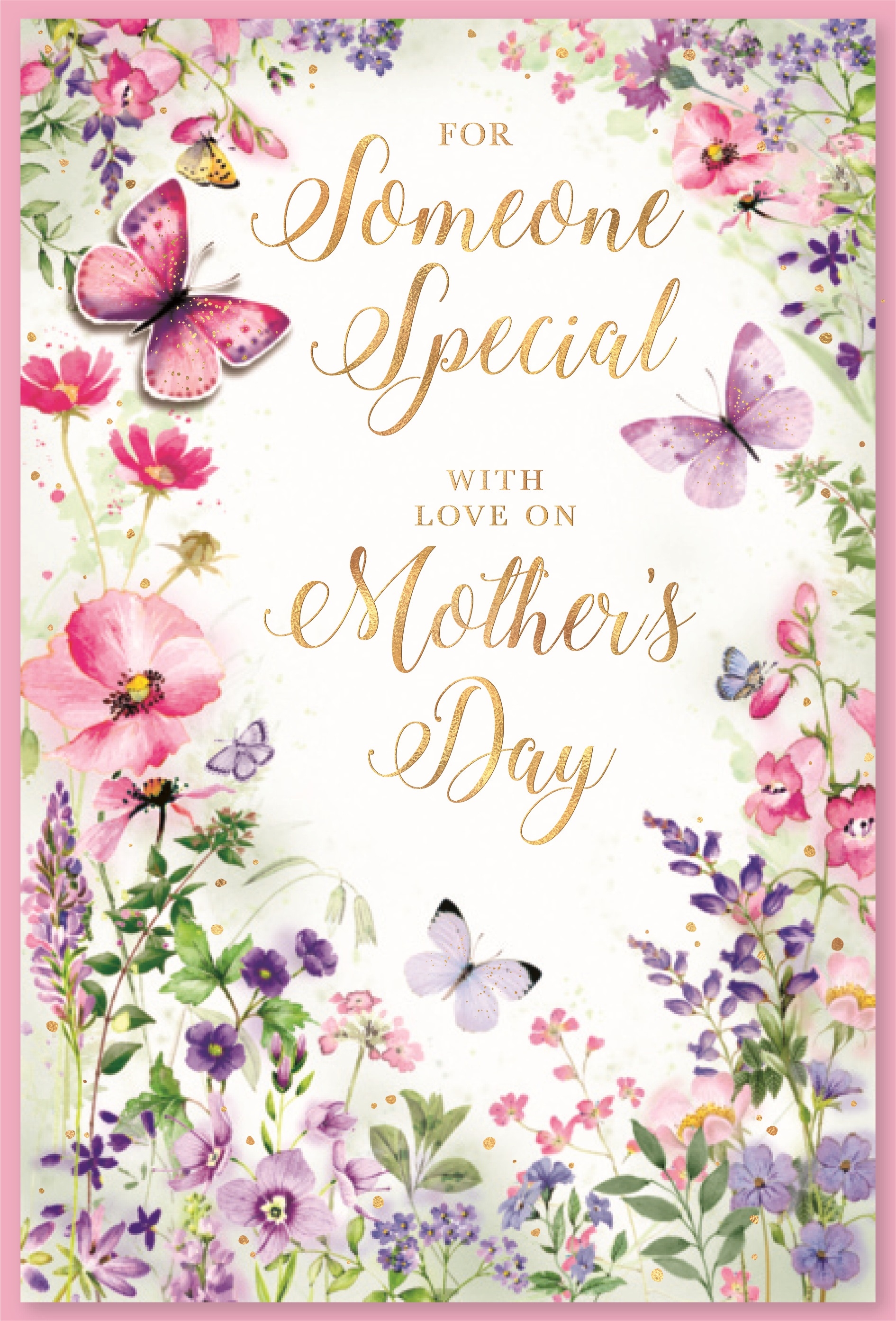 MOTHER`S DAY CARDS,Someone Special 6`s Floral Butterflies