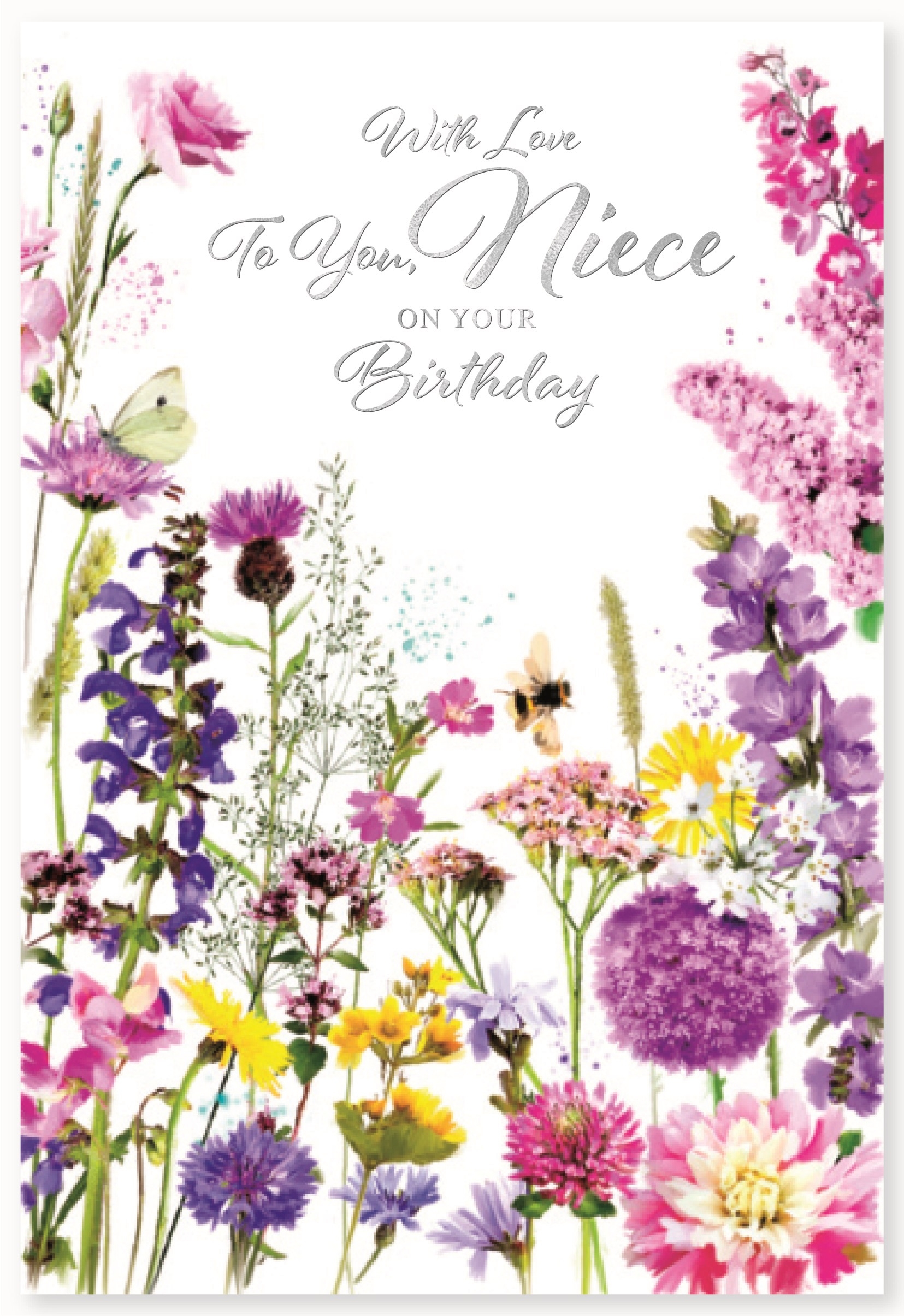 BIRTHDAY CARDS,Niece 6`s Wild Flowers