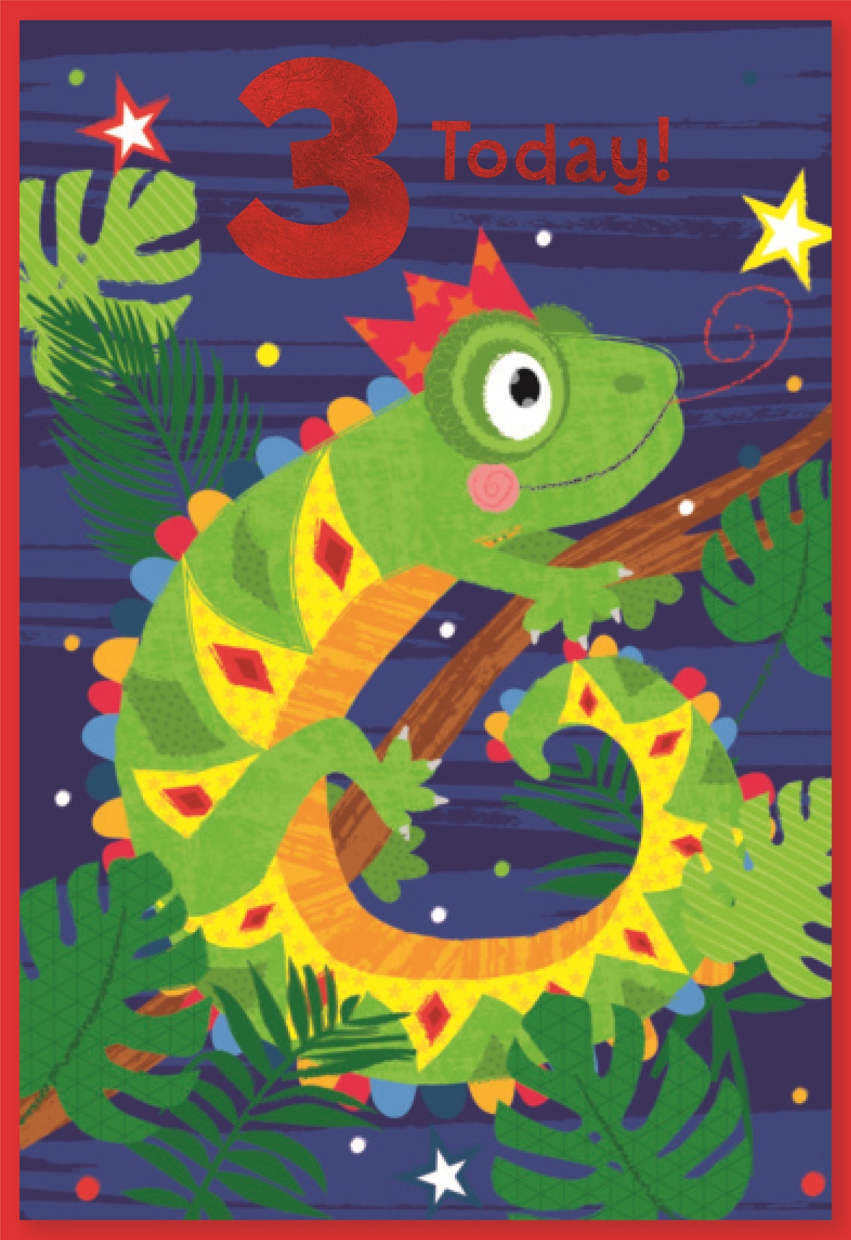 AGE 3 CARDS,Male 6`s Chameleon