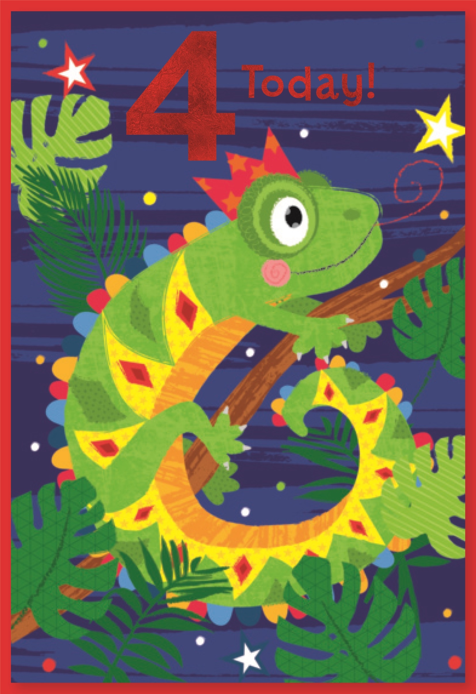 AGE 4 CARDS,Male 6`s Chameleon