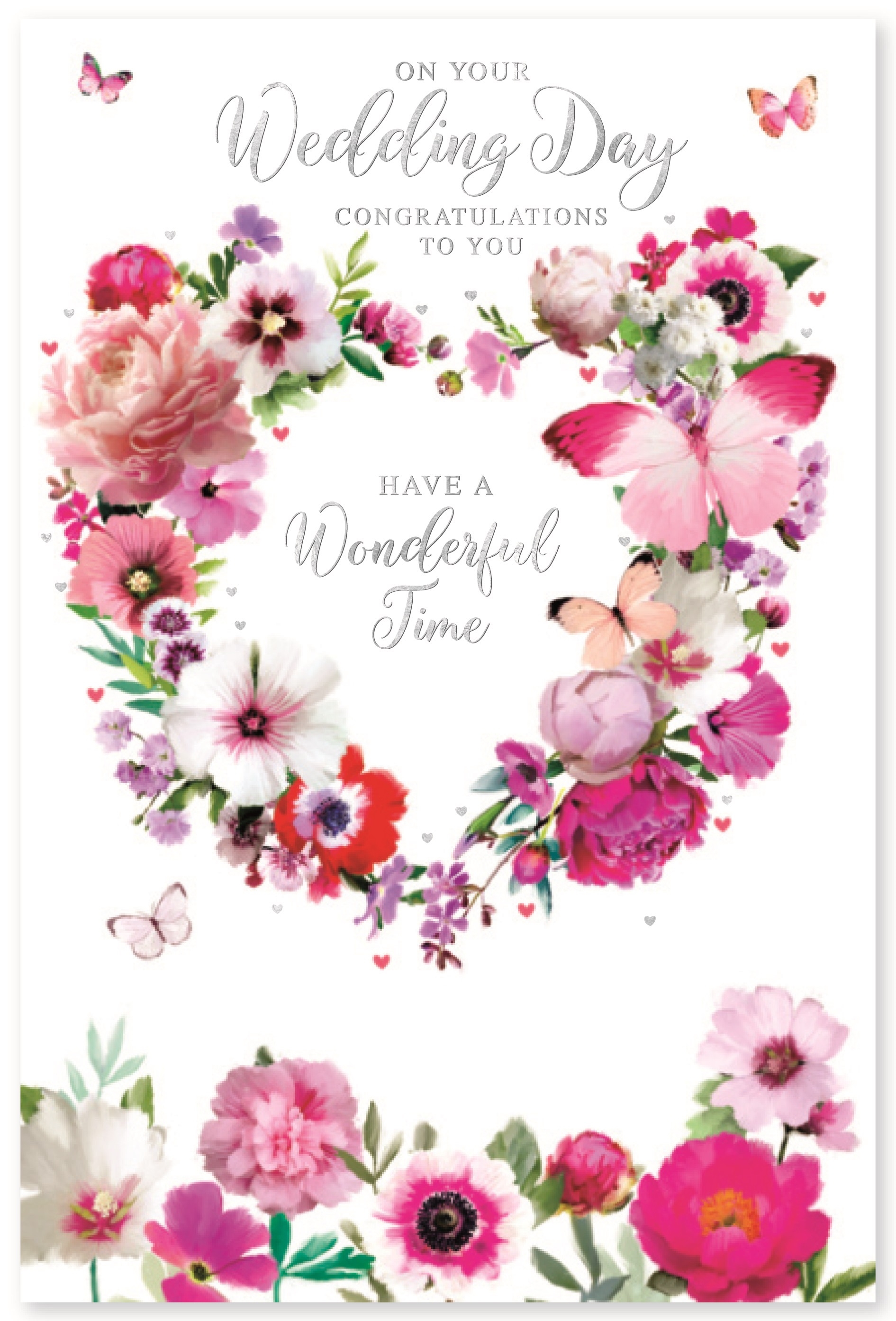 WEDDING DAY CARDS,6`s Floral Wreath