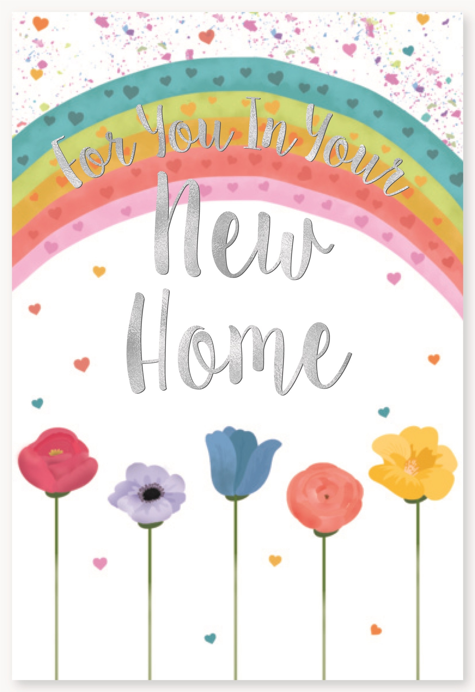 NEW HOME CARDS,6`s Flowers & Rainbow