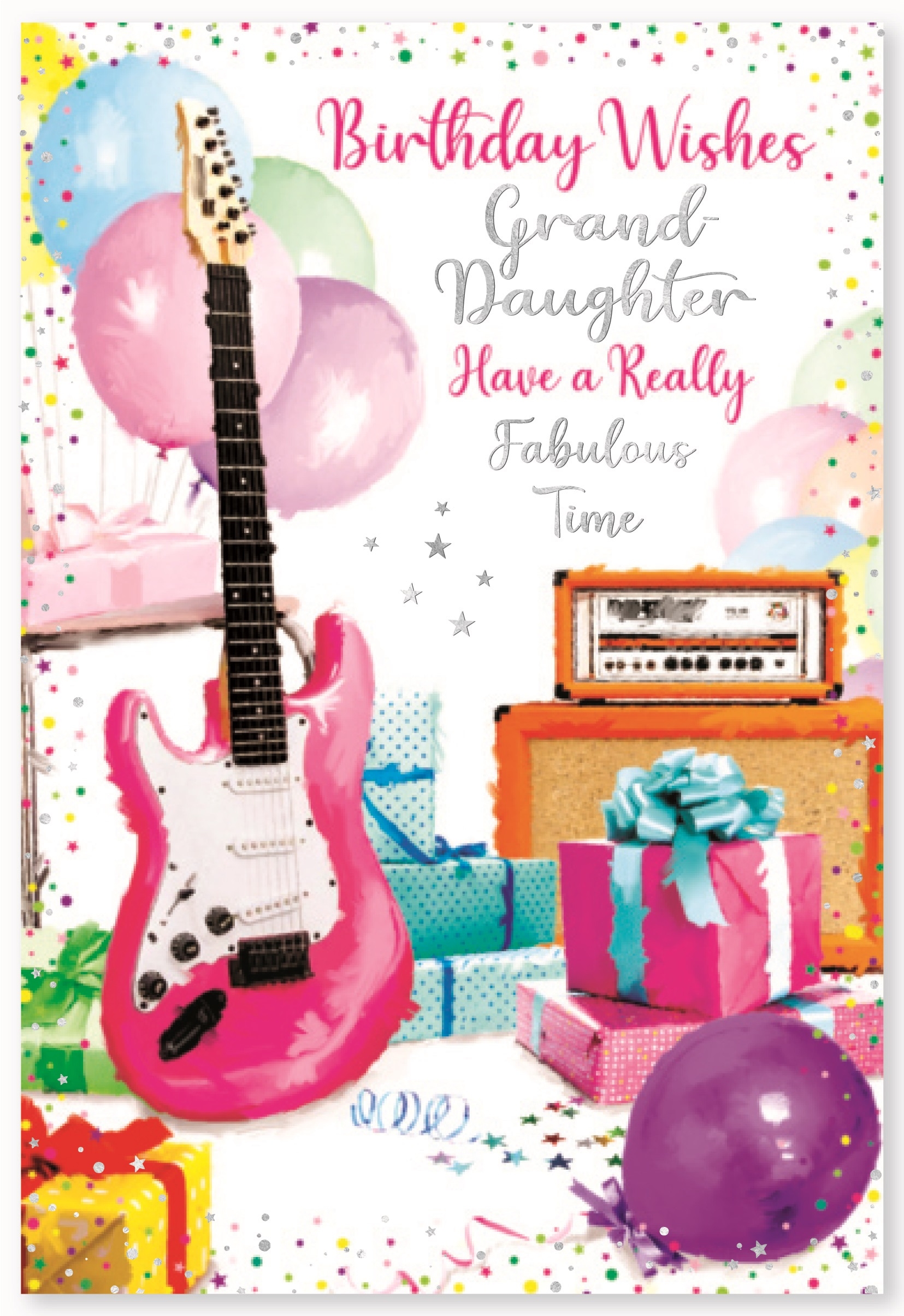 BIRTHDAY CARDS,Granddaughter Electric Guitar