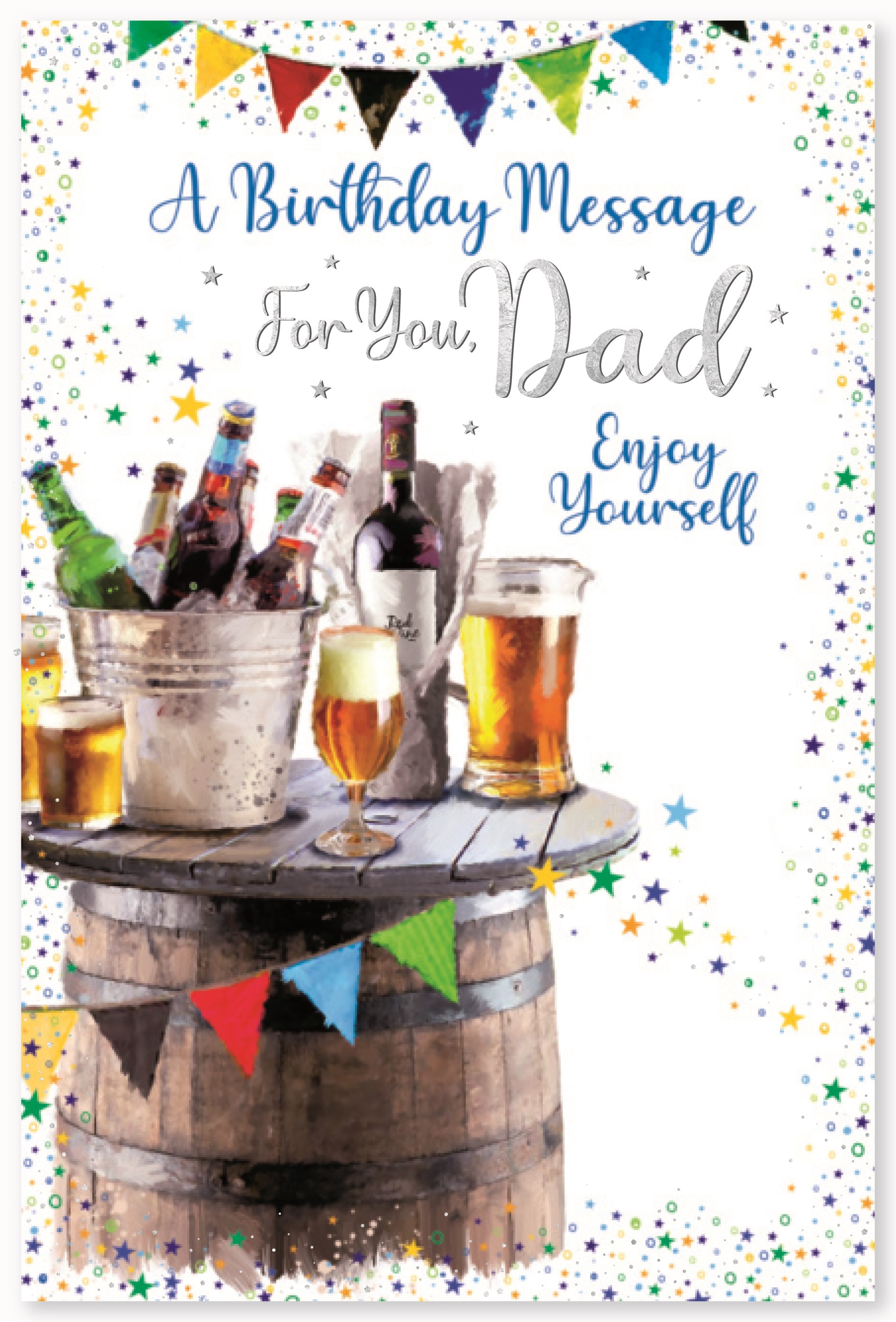 BIRTHDAY CARDS,Dad 6`s Beer & Bunting