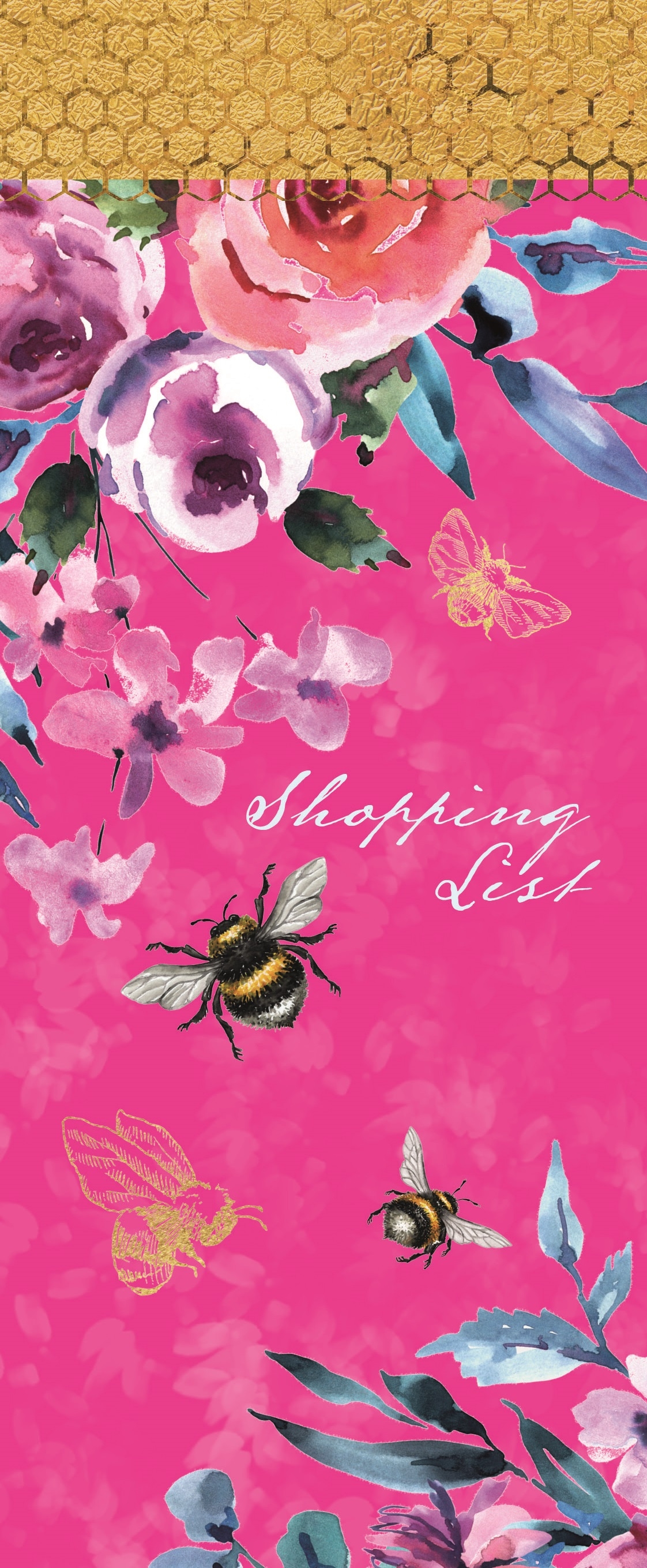 SHOPPING LIST PAD,Queen Bee (Magnetic)