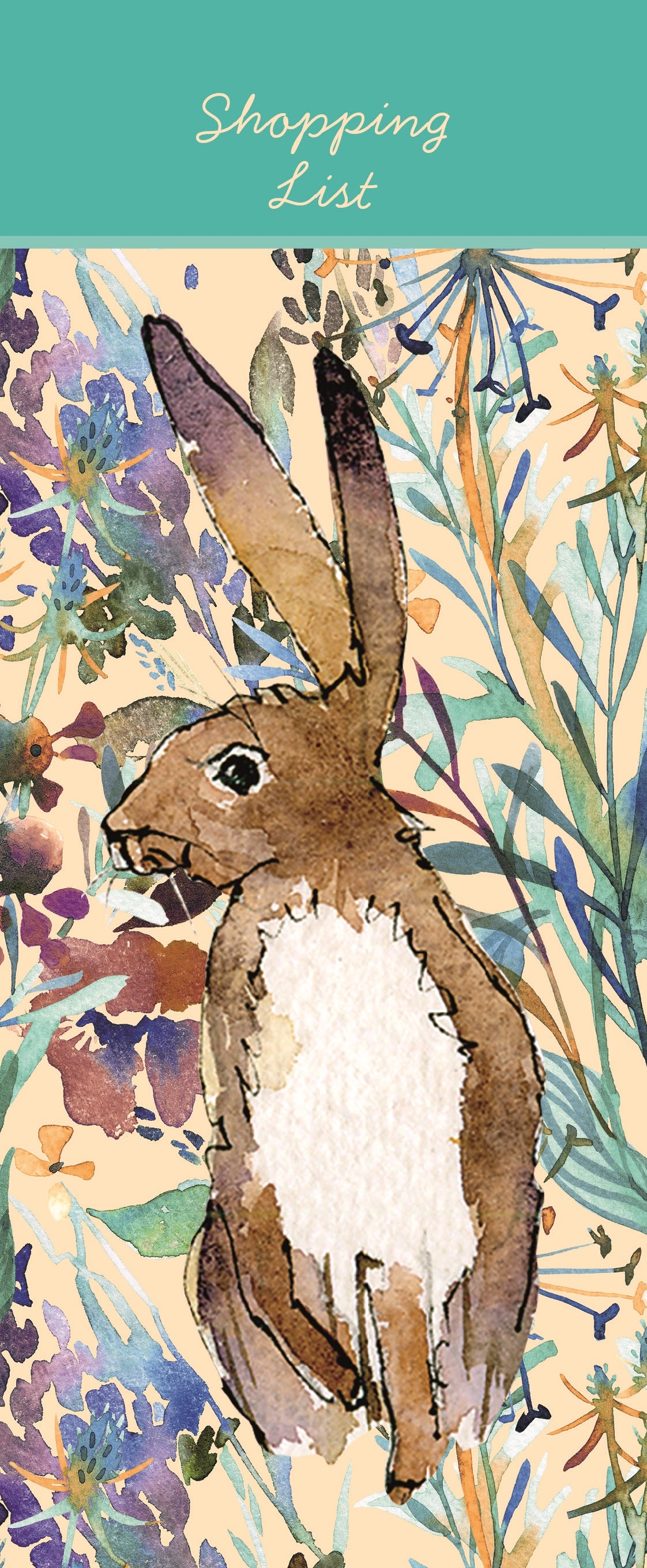 SHOPPING LIST PAD,Kissing Hares (Magnetic)