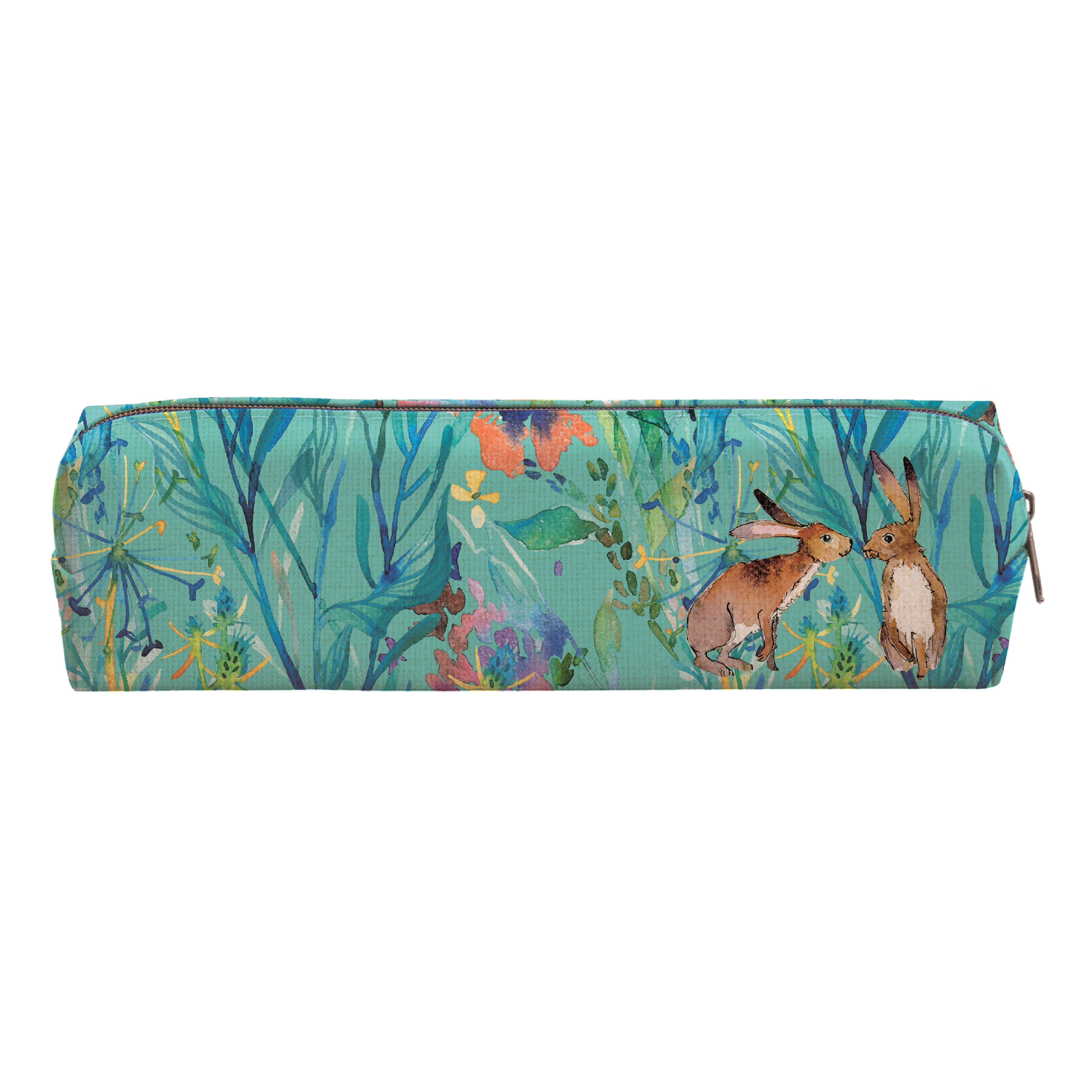 PENCIL CASE,Kissing Hares (Canvas)