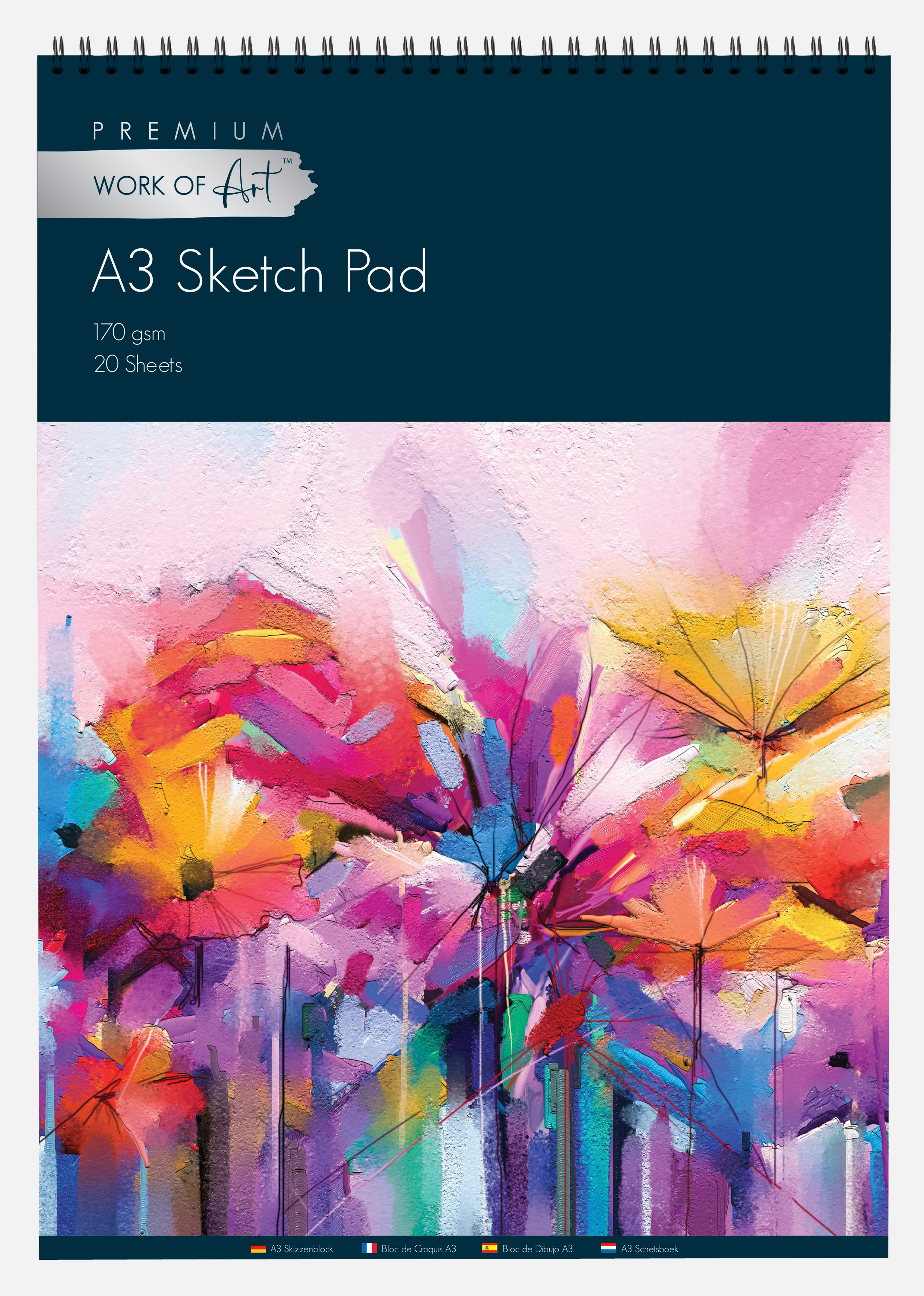 SKETCH BOOK,Spiral A3 170gsm 20 Sheet [Packs Only]