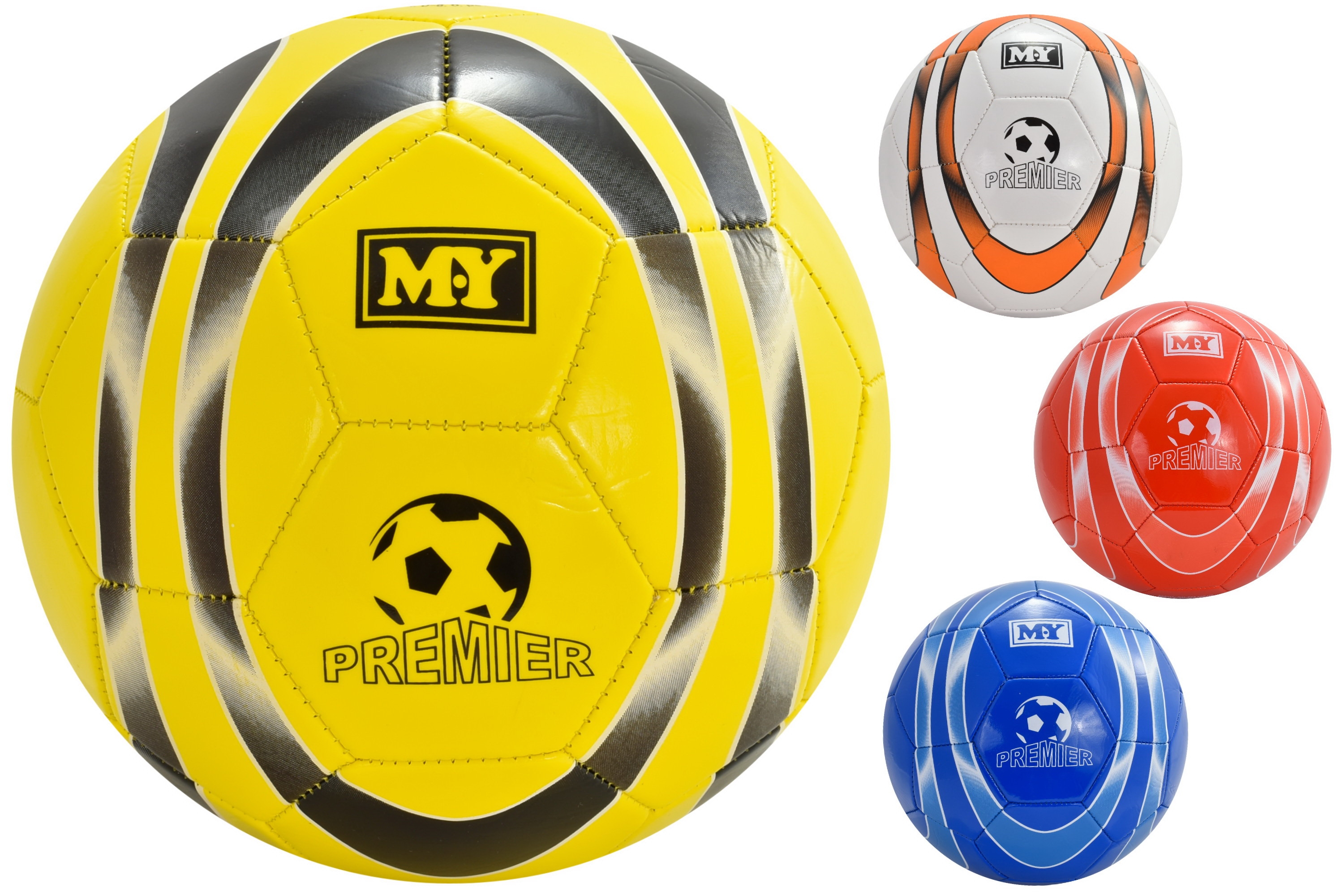 FOOTBALL ,32 Panel 280g 8in 4 Asst.Colours Inflated [Splittable]