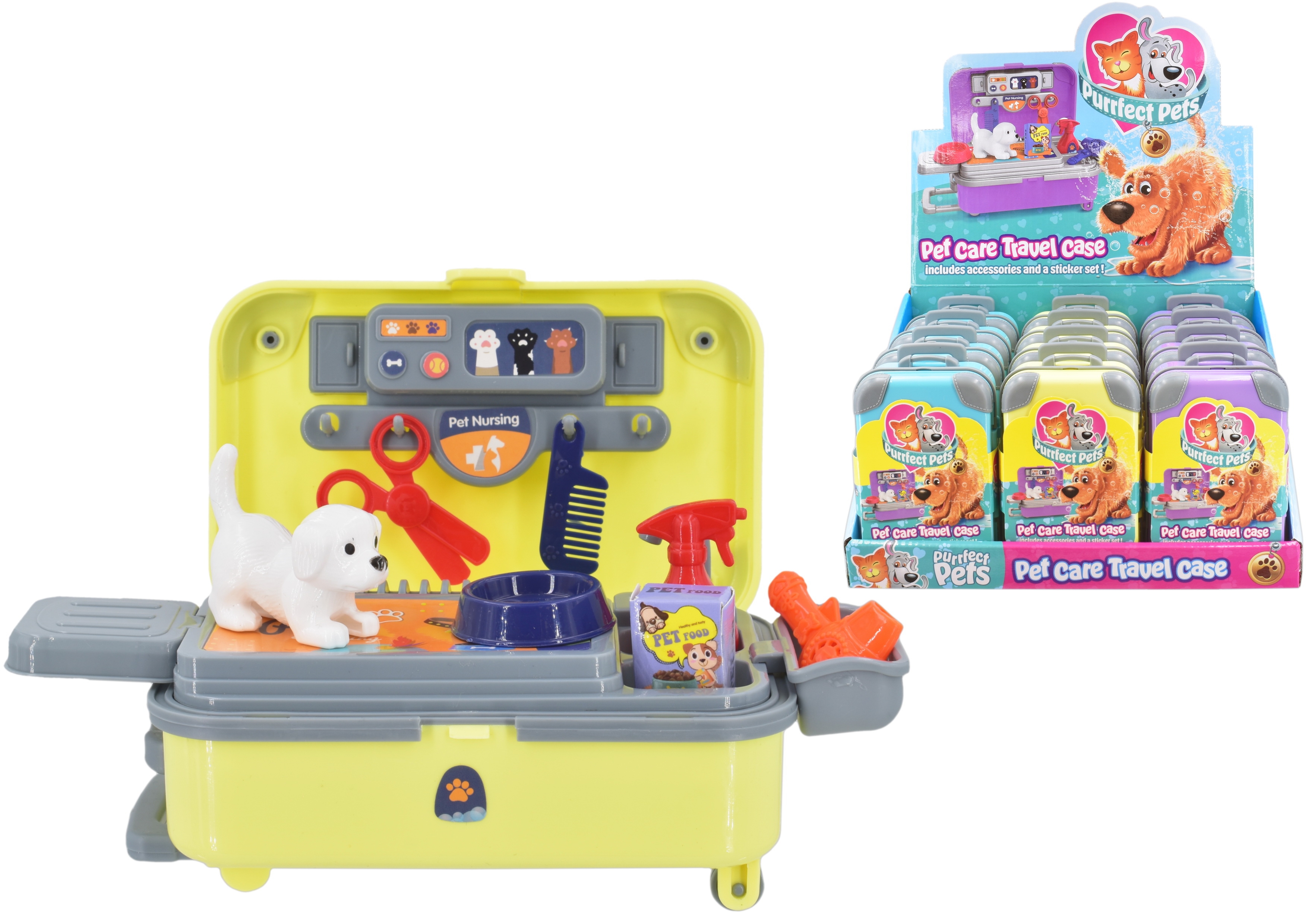 PERRFECT PETS, Pet`s Travel Case on Wheels 3 Asst. CDU [Packs Only]