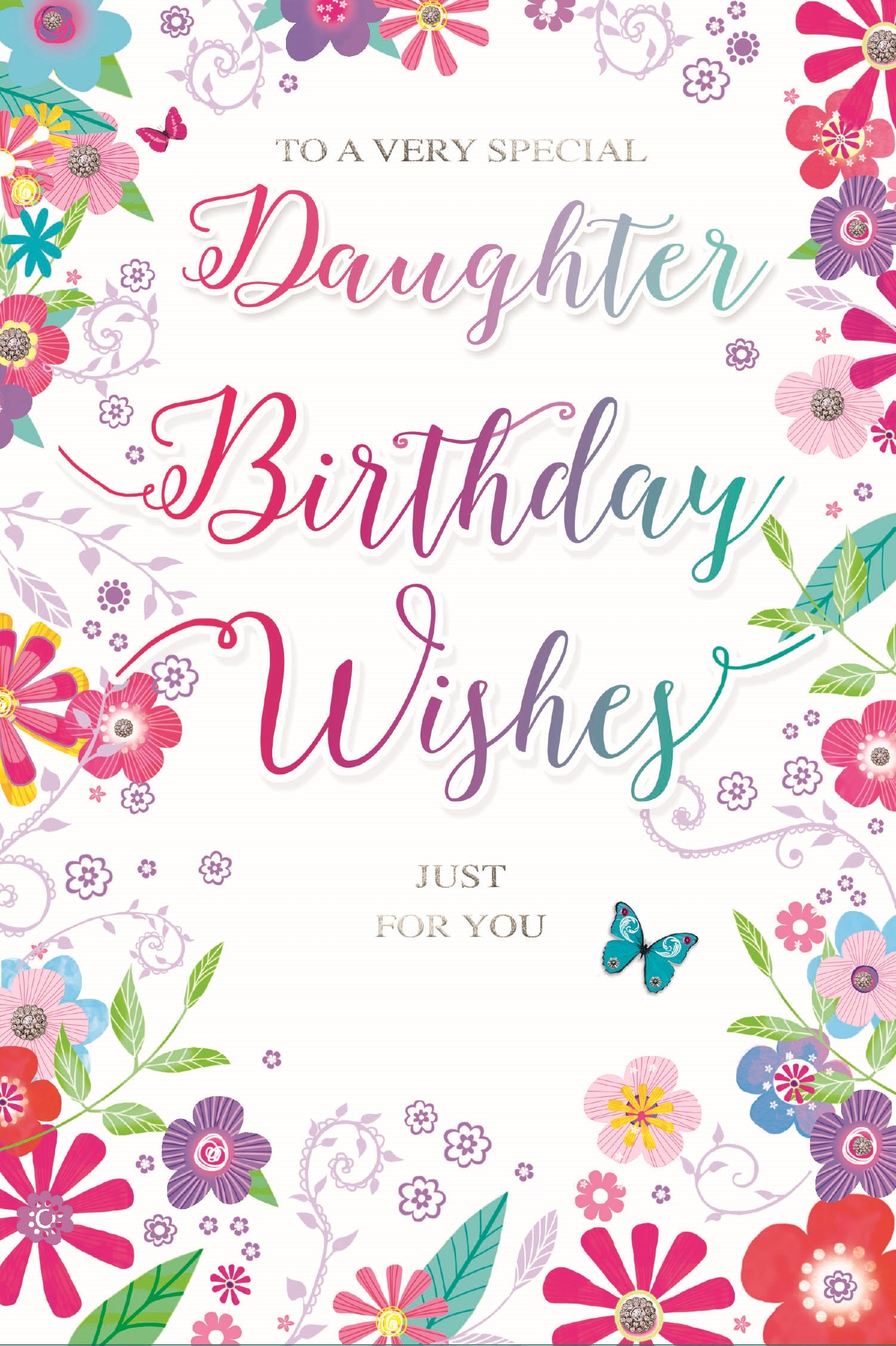 BIRTHDAY CARDS,Daughter 6`s Floral