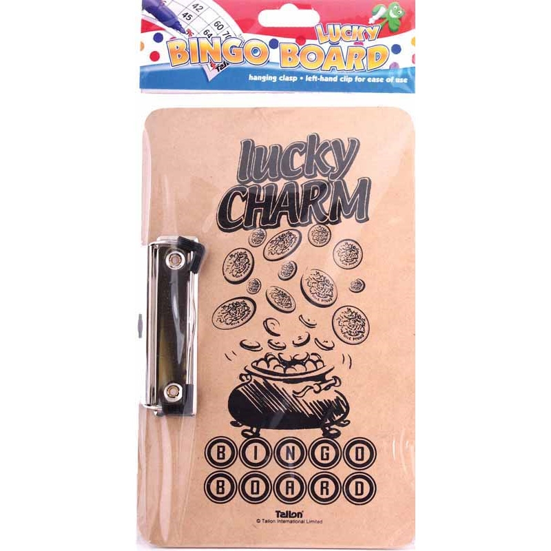 BINGO CLIPBOARD Lucky Charm Side Clip 145 x 240mm A5 H/pk [Splittable]