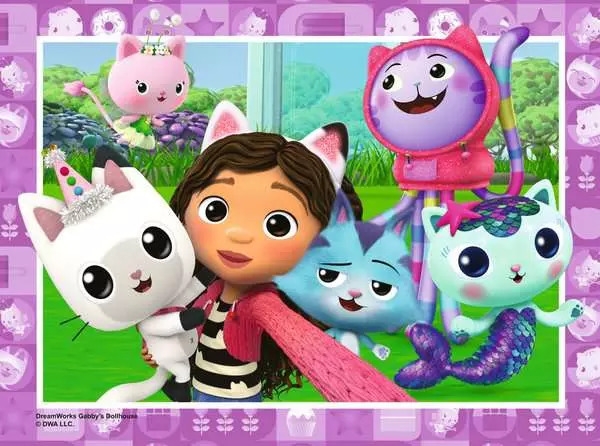 JIGSAW,4 in a Box,Gabby`s Dollhouse (12,16,20,24)