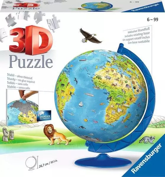 JIGSAW,3D,180pc.Children`s World Map (Ravensburger)