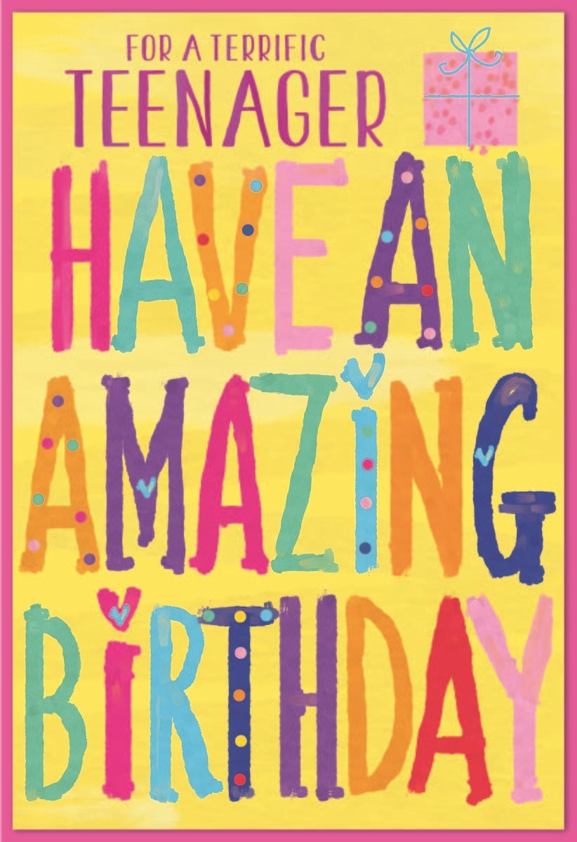 AGE CARDS,Teenager 6`s Text & Present