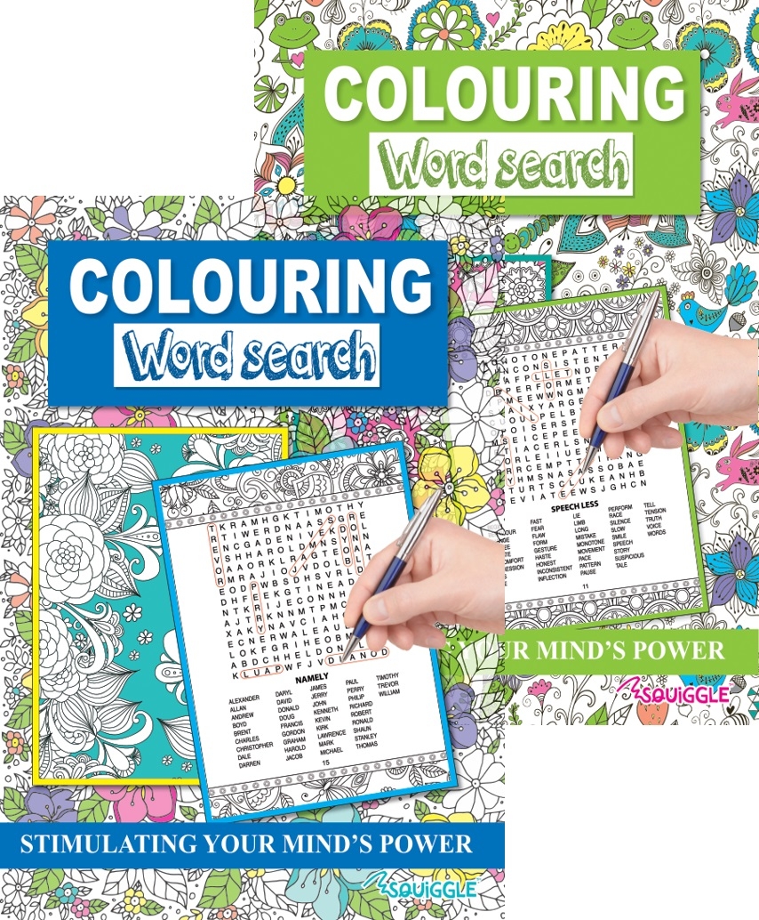 ADULT COLOURING BOOK,A4 Wordsearch [Packs Only]