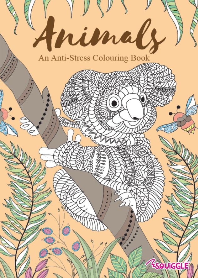 ADULT COLOURING BOOK,A4 Animals & Under Water [Packs Only]