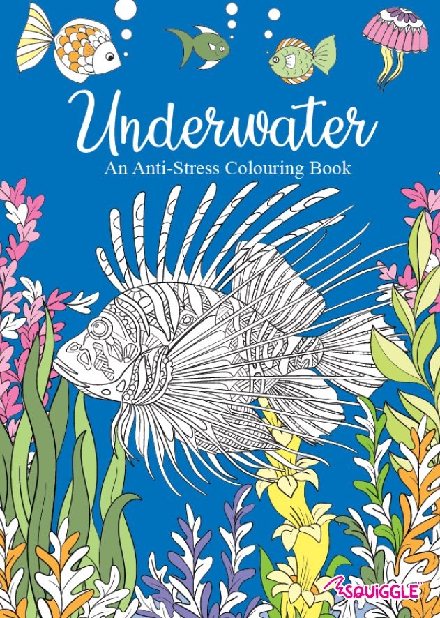 ADULT COLOURING BOOK,A4 Animals & Under Water [Packs Only]