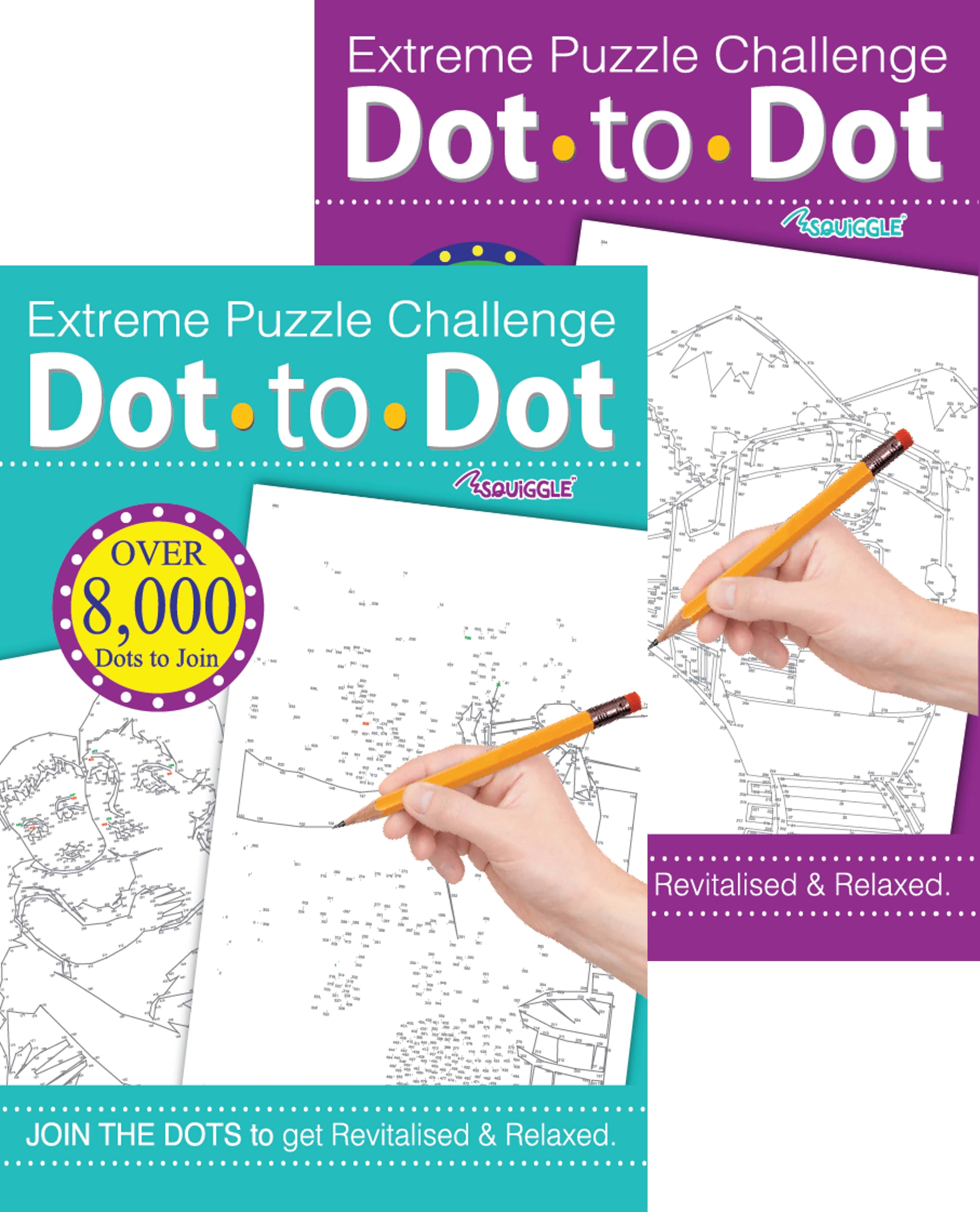 DOT TO DOT BOOK,A4 Extreme Puzzle Challenge [Packs Only]