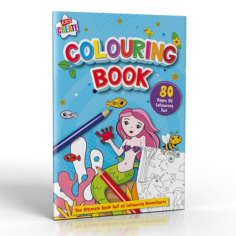 COLOURING BOOK Mermaid 80 Page [Packs Only]