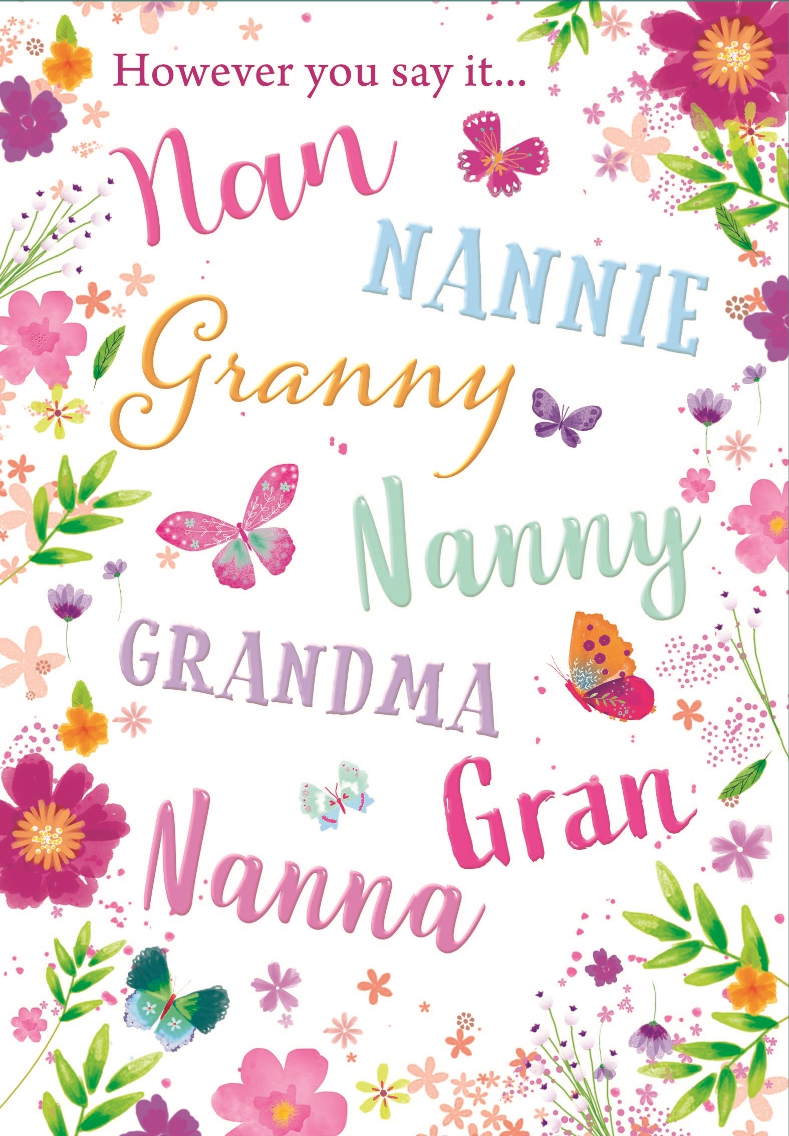 BIRTHDAY CARDS,Grandma 6`s Floral
