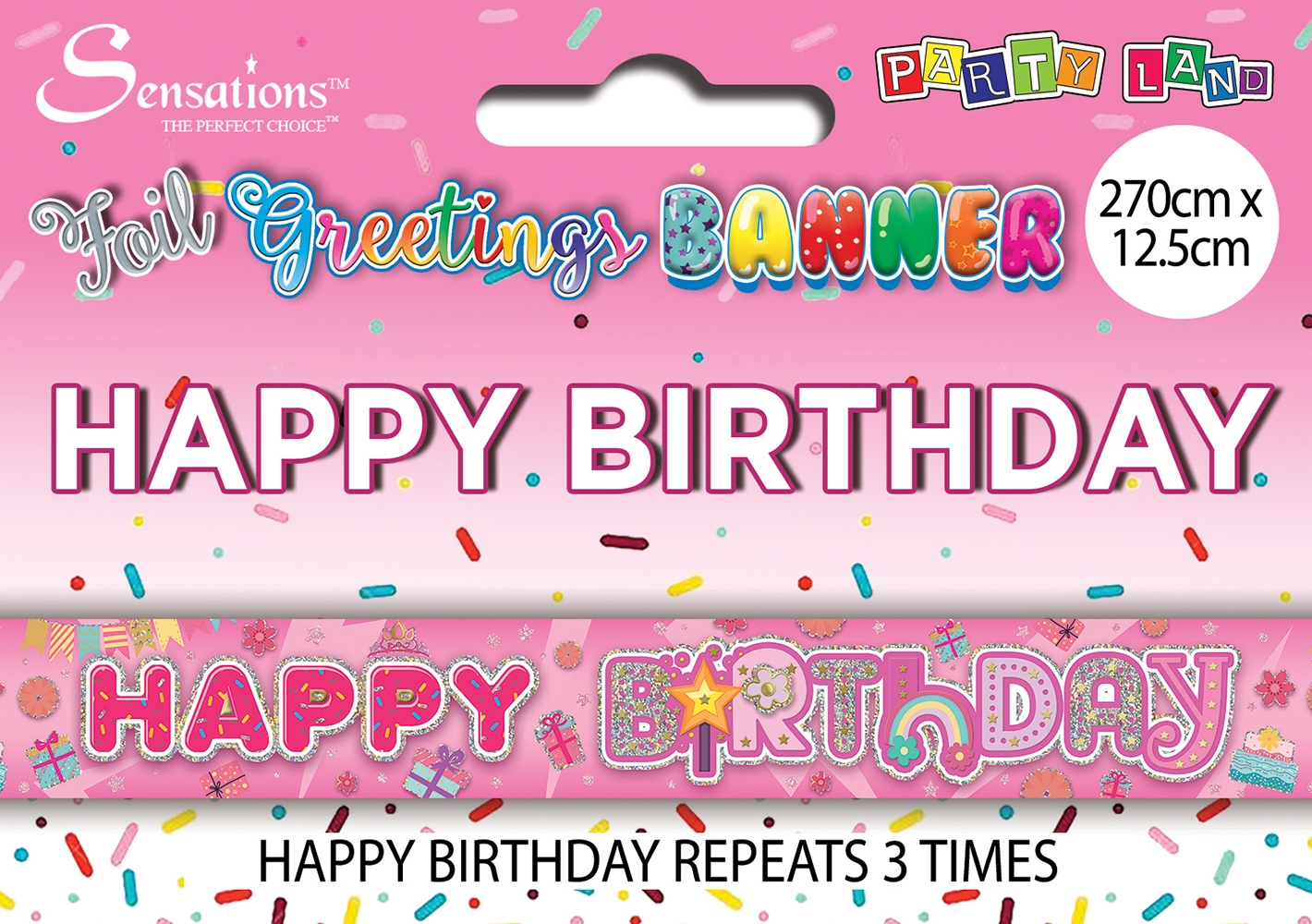 BANNER,Happy Birthday Pink [Packs Only]