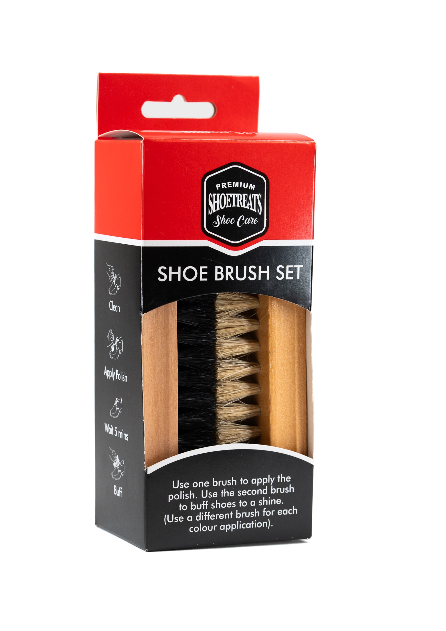 SHOE BRUSH SET,Twin Pack H/pk Box [Splittable]