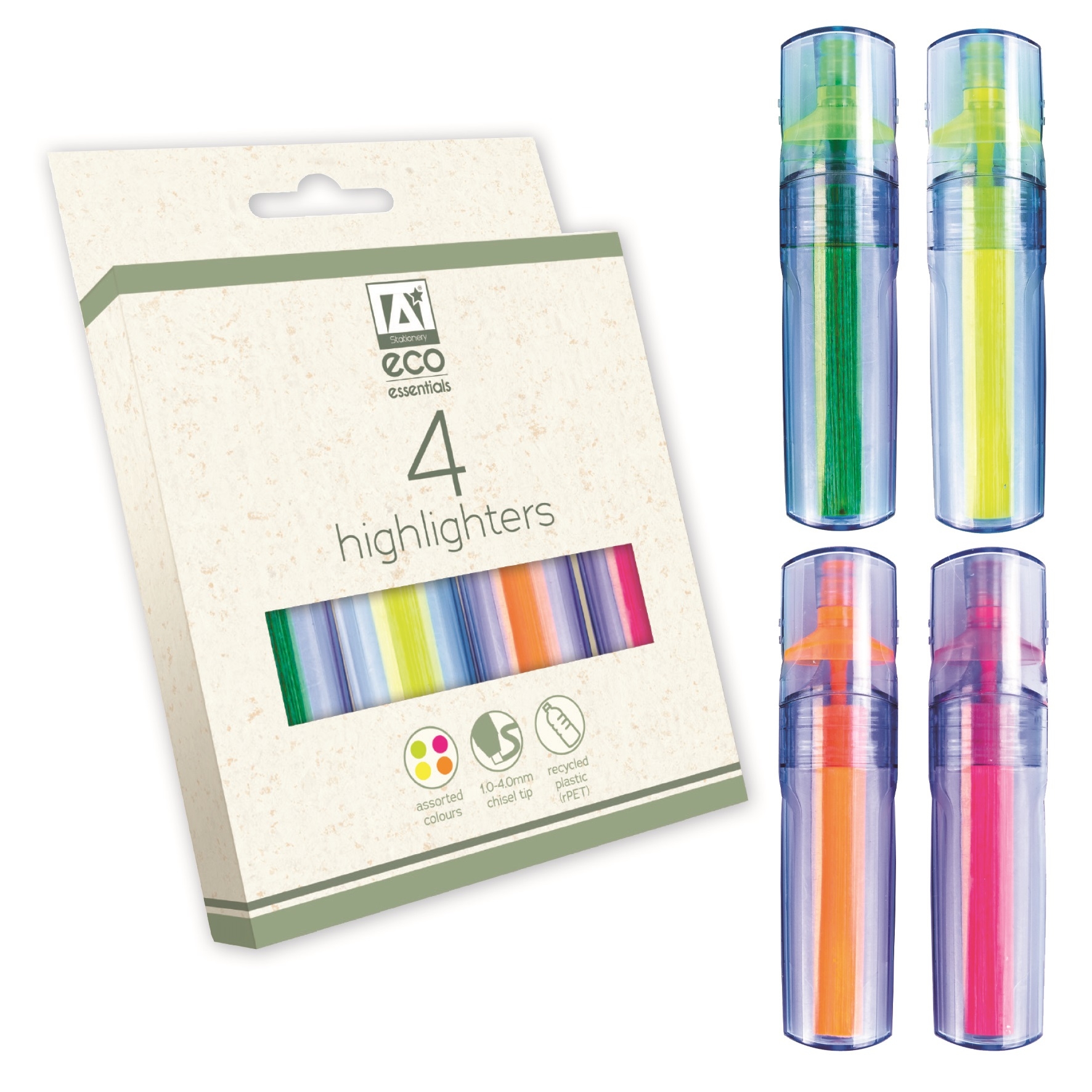 HIGHLIGHTER,Neon 4`s H/pk Box [Splittable]