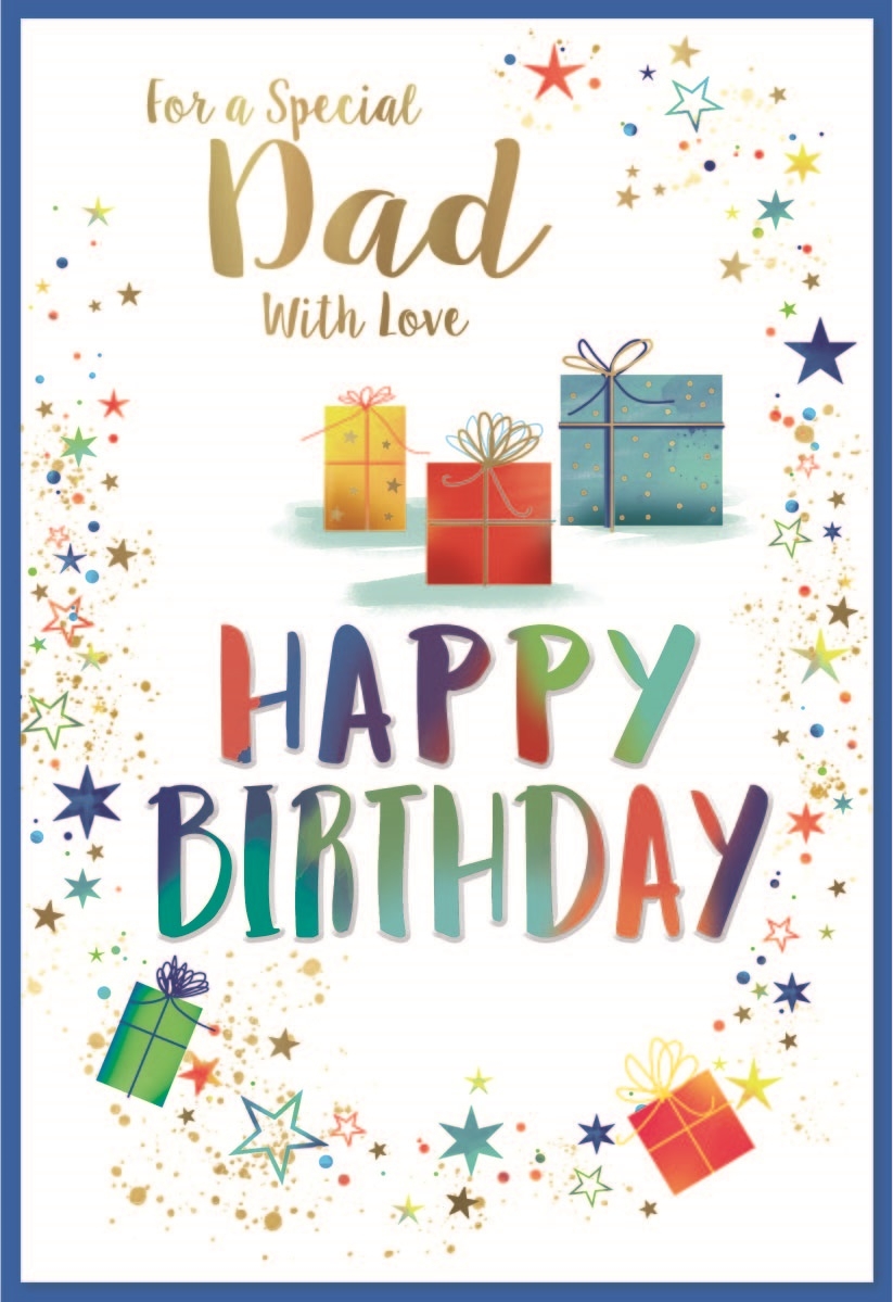 BIRTHDAY CARDS,Dad 6`s Presents & Stars