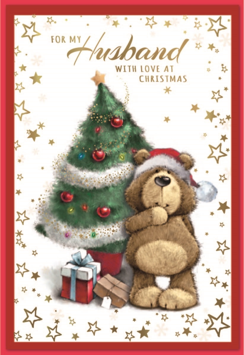 XMAS CARDS,Husband 6`s Bear & Christmas tree