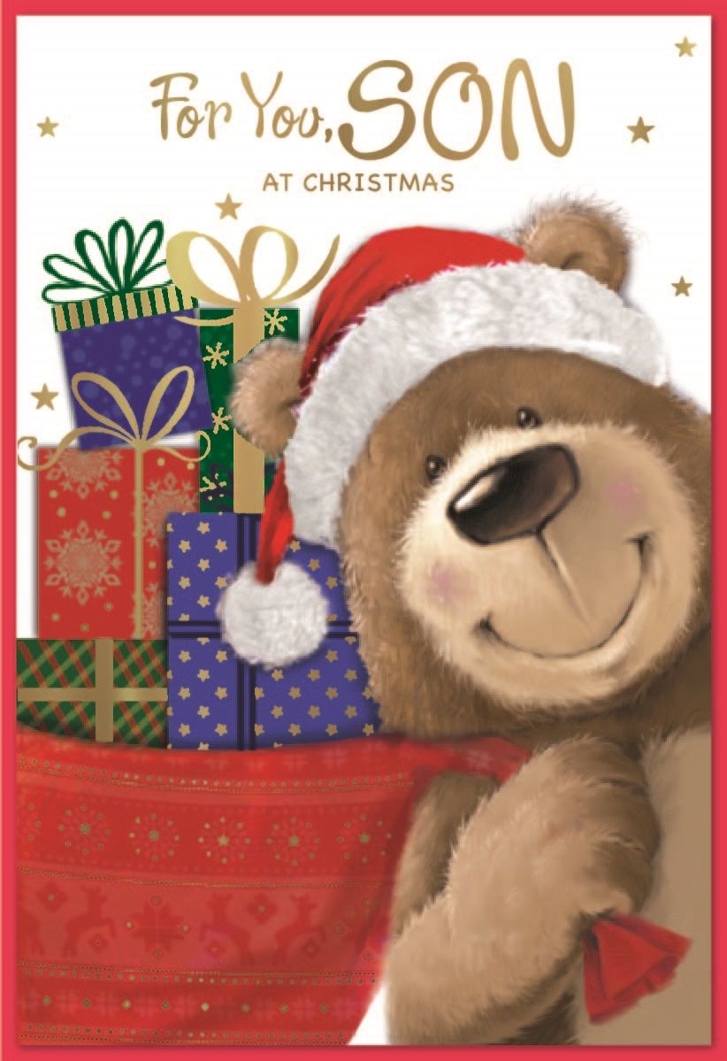 XMAS CARDS,Son 6`s Bear with Presents