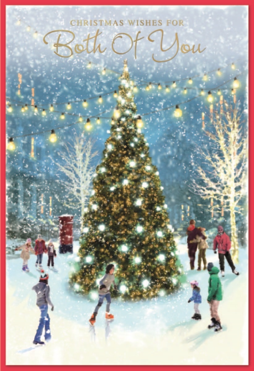 XMAS CARDS,To Both 6`s Skating around the Tree