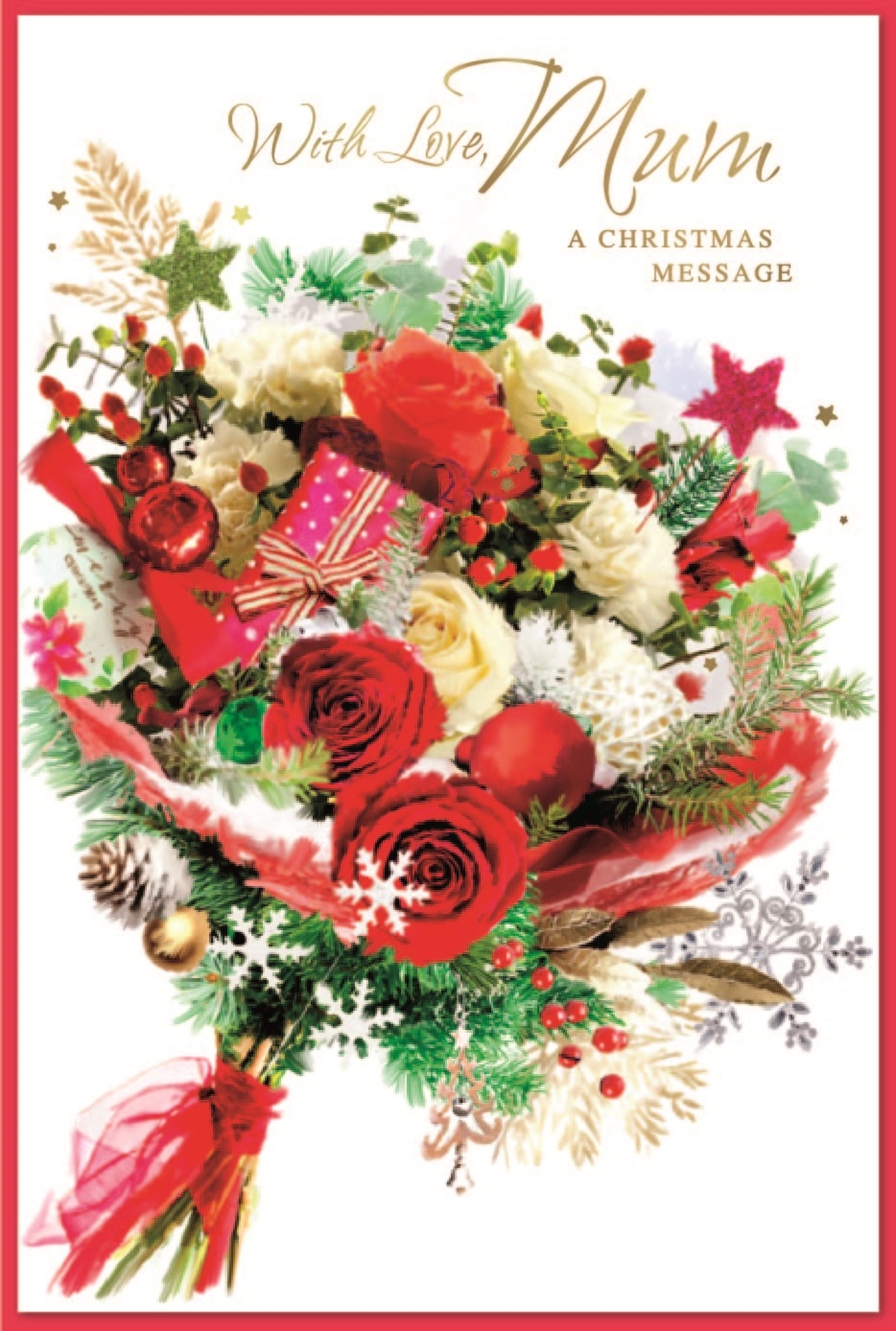 XMAS CARDS,Mum 6`s Floral Bouquet