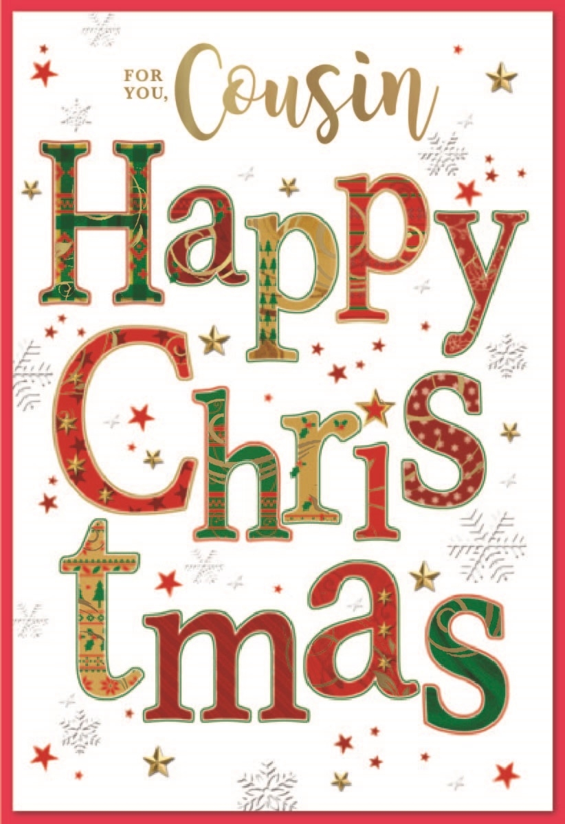XMAS CARDS,Cousin 6`s Text & Snowflakes