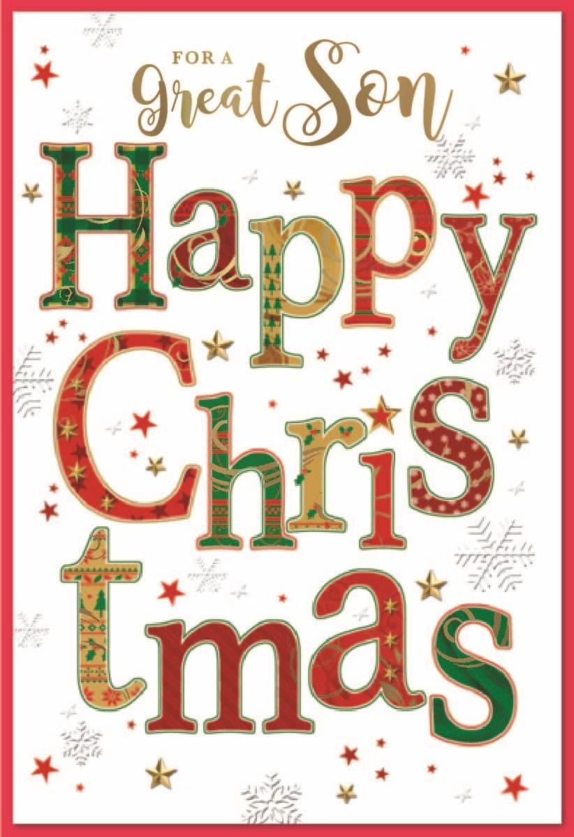 XMAS CARDS,Son 6`s Text & Snowflakes