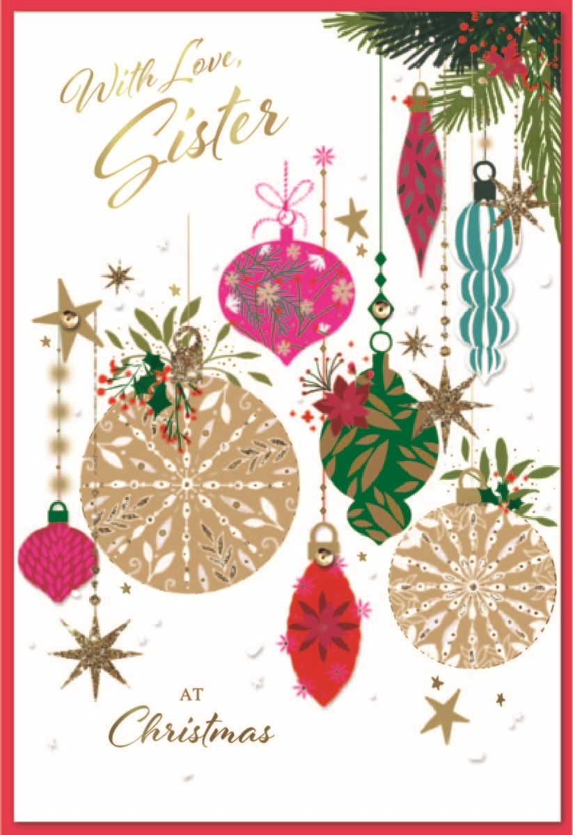 XMAS CARDS,Sister 6`s Assorted Baubles