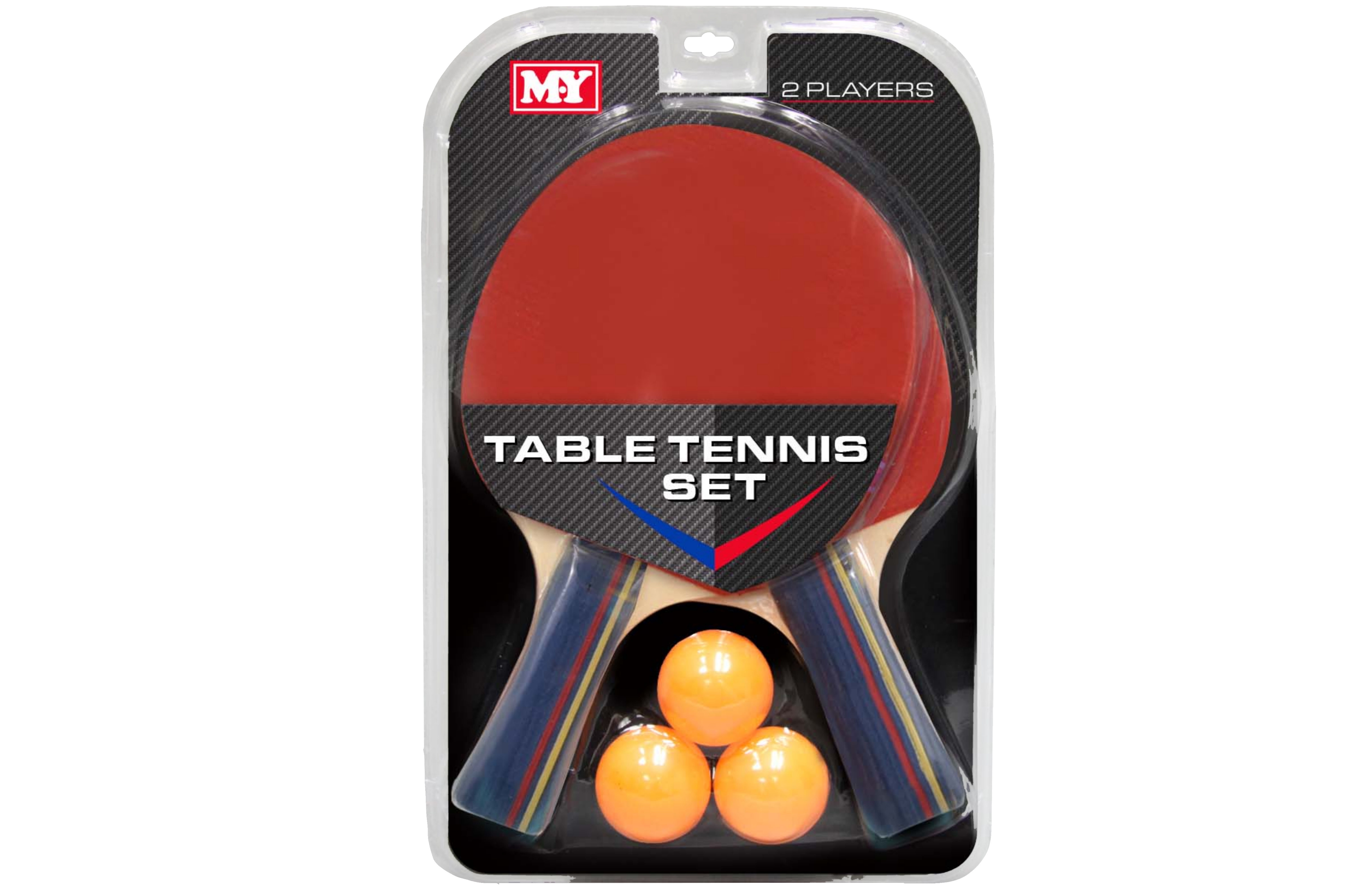 TABLE TENNIS SET,2 Bats and 3 Balls MY H/pk [Splittable]