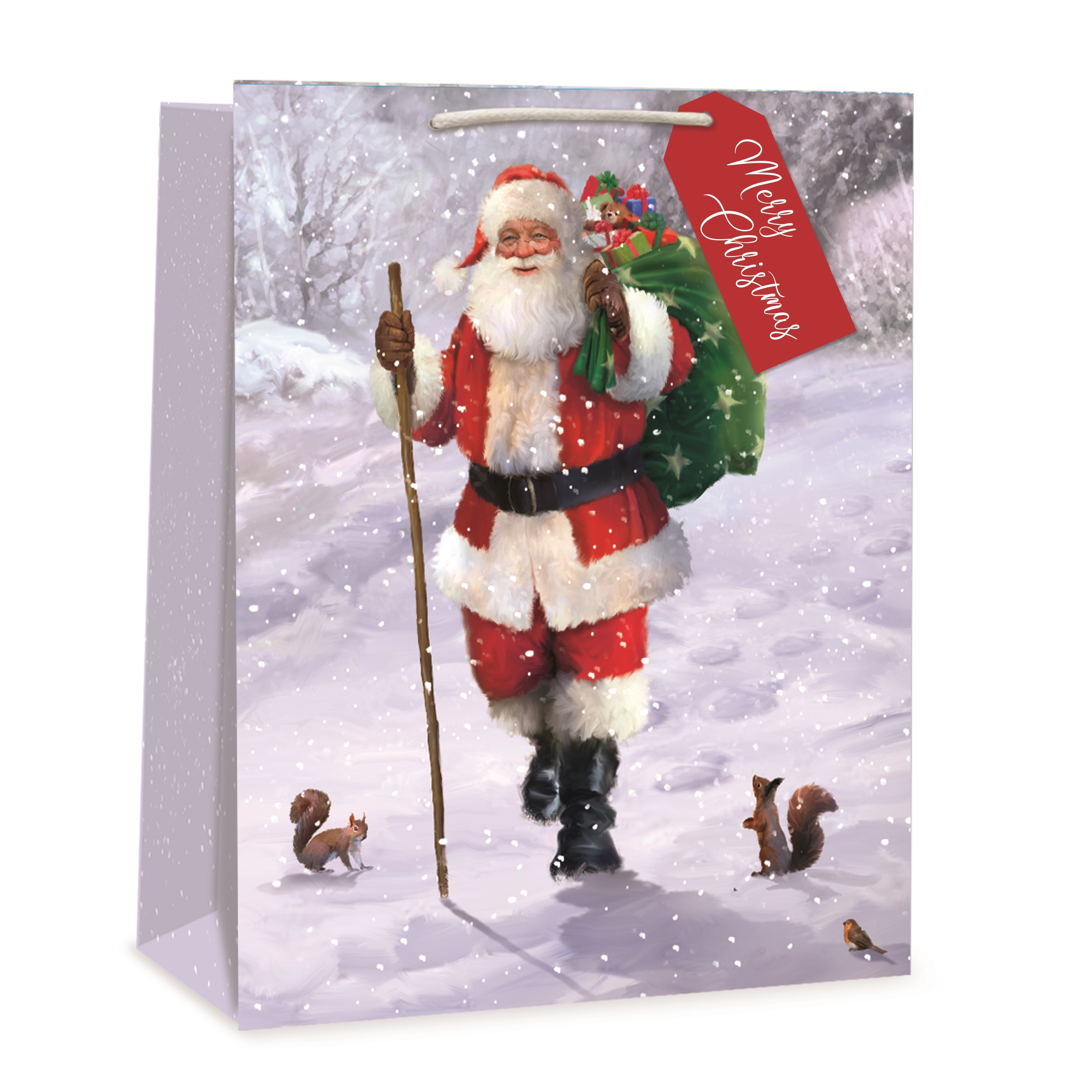GIFT BAG,Traditional Santa (Large) [Packs Only]