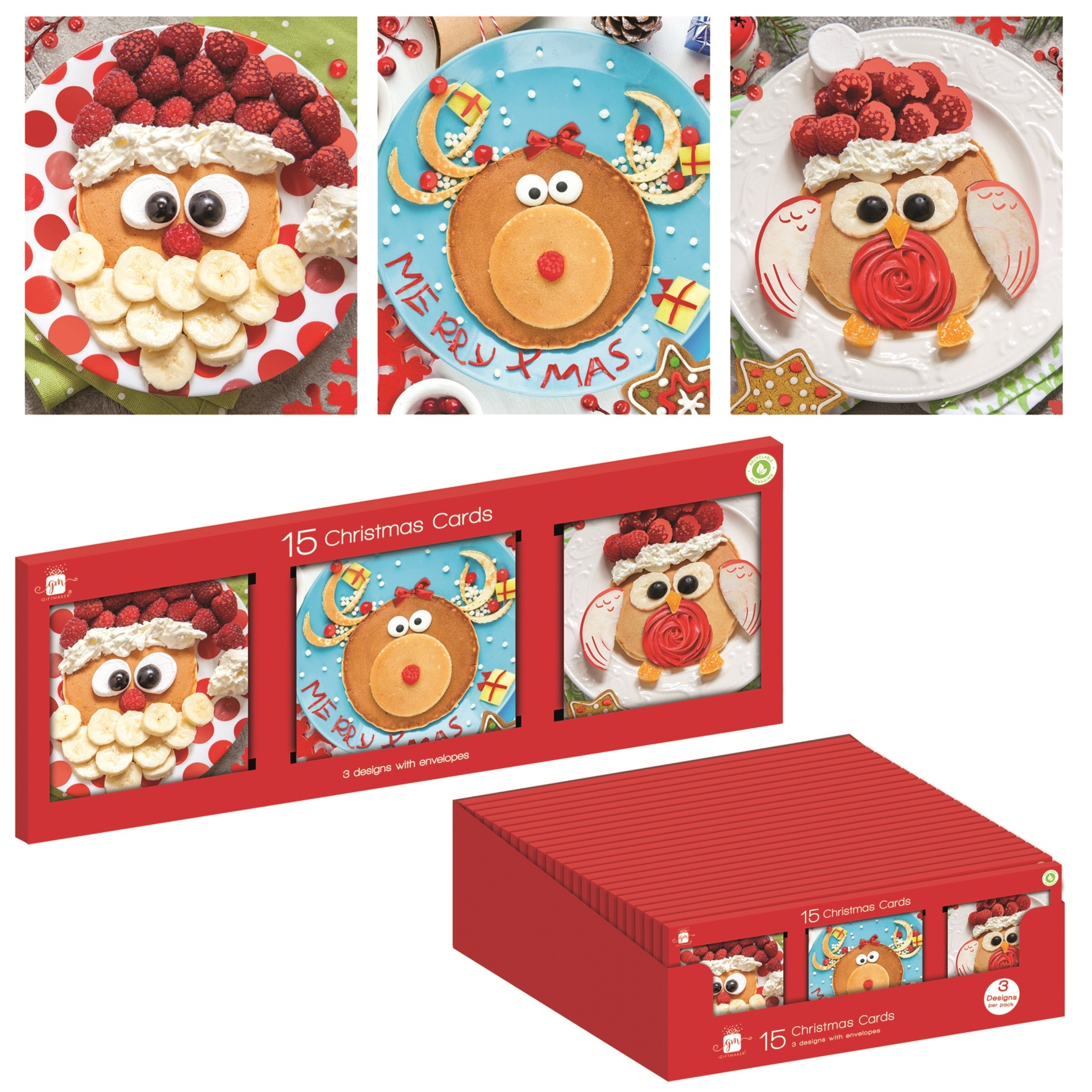 BOXED CARDS,Portrait Printed Novelty 3 Asst 15`s (Was 1.49) [Splittable]