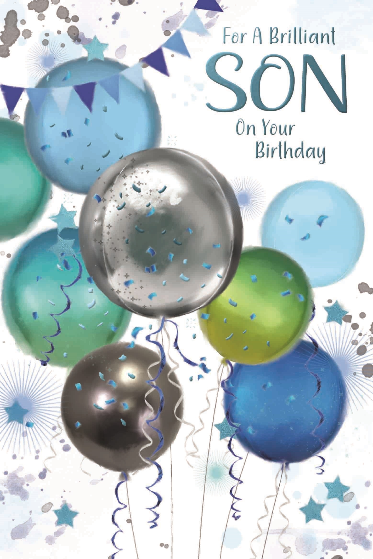 BIRTHDAY CARDS,Son 6`s Balloons