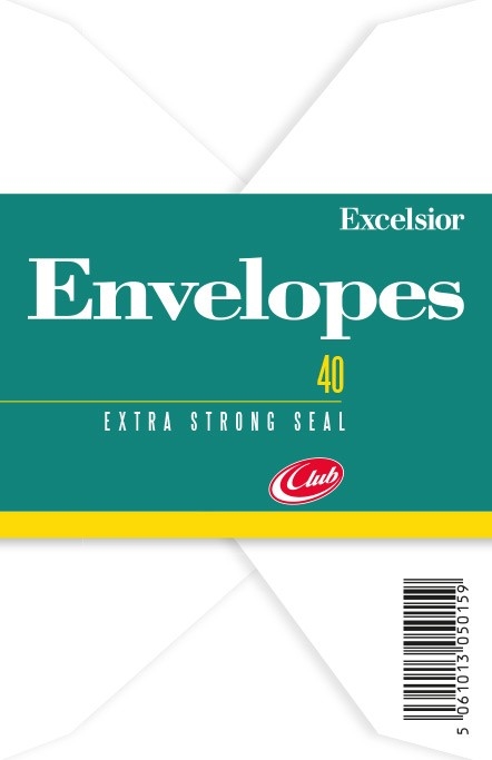 CLUB ENVELOPES,No.2 White 40`s [Packs Only]
